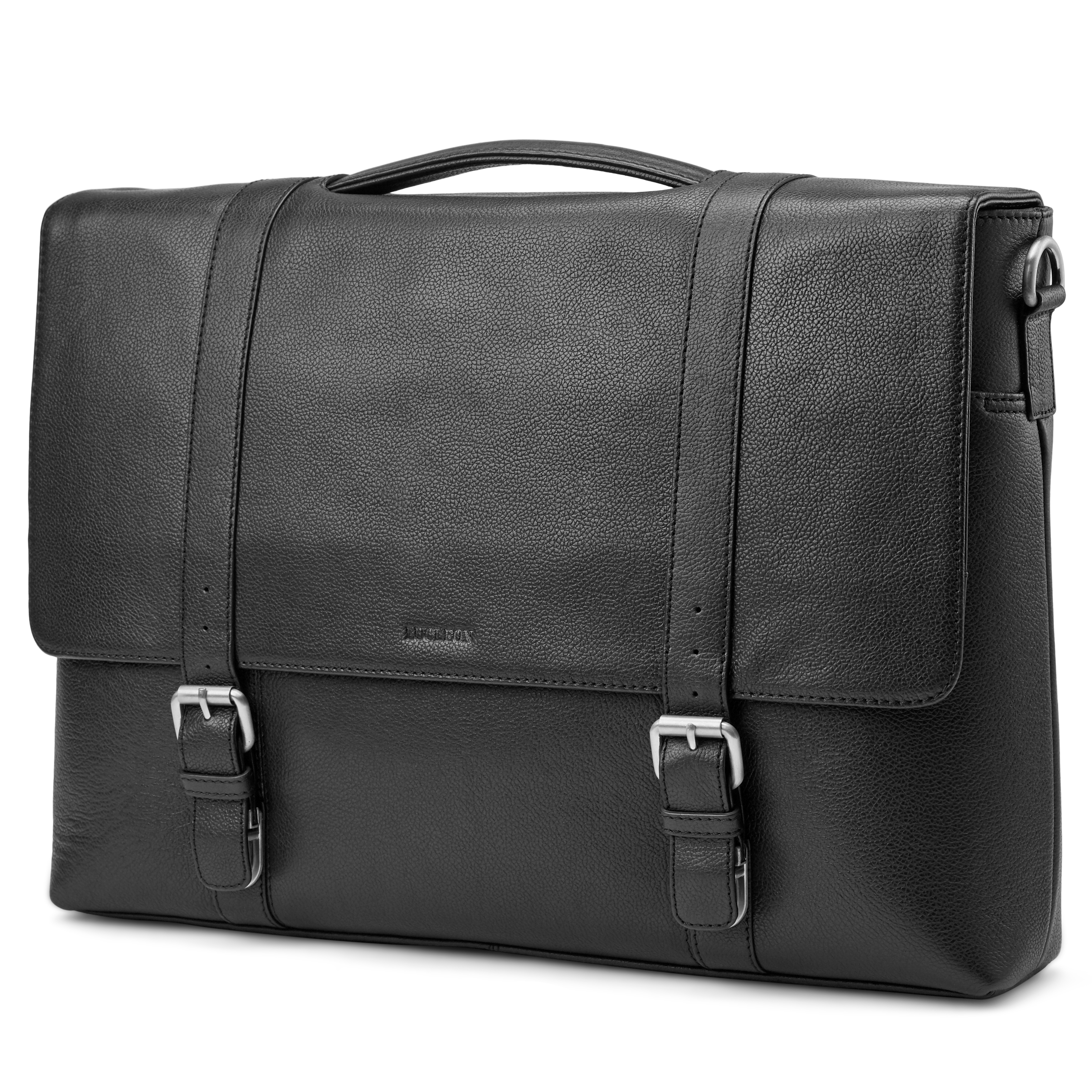 Sac messager en cuir noir Sam - 1