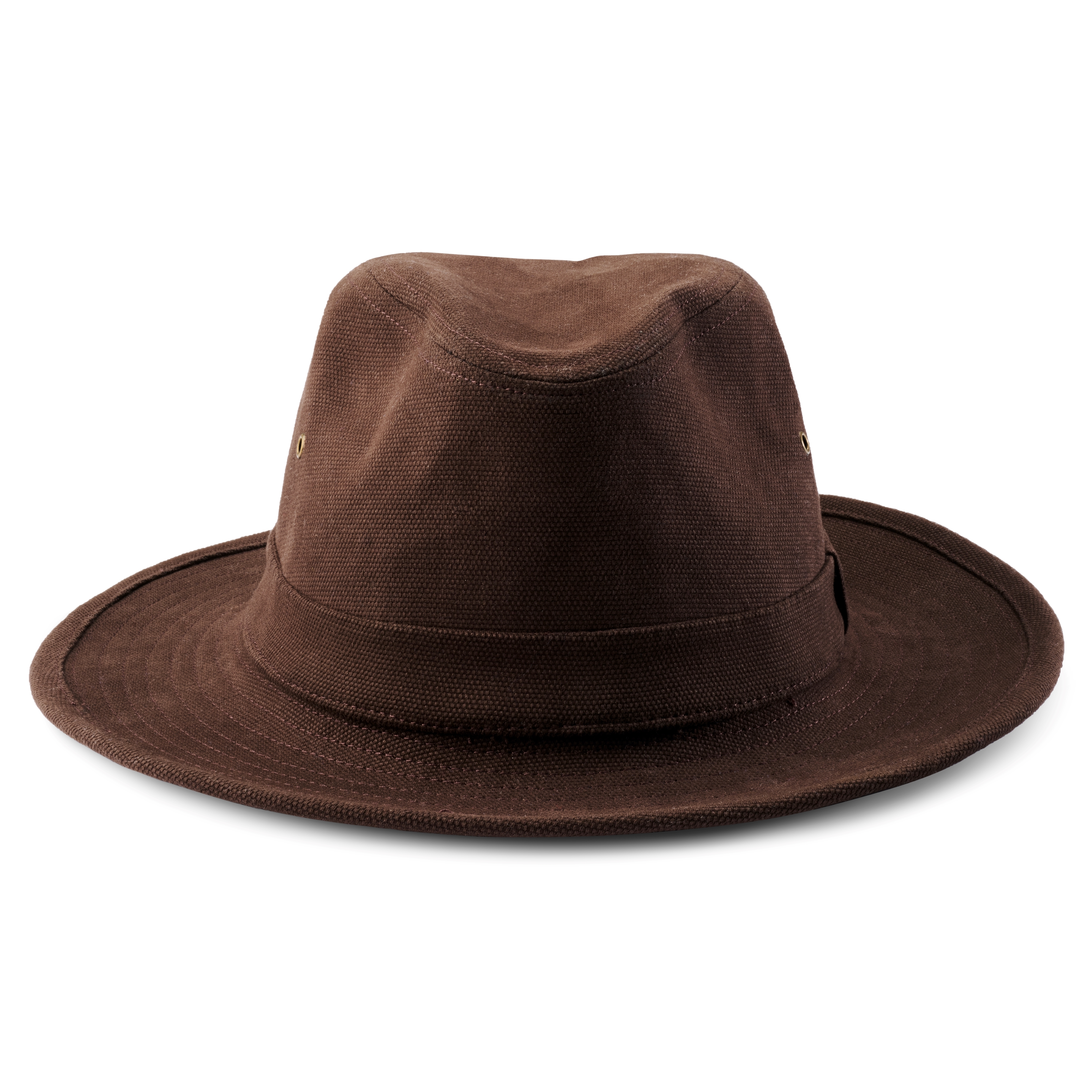 Lacuna | Echtes Braun Denim Fedora - 2