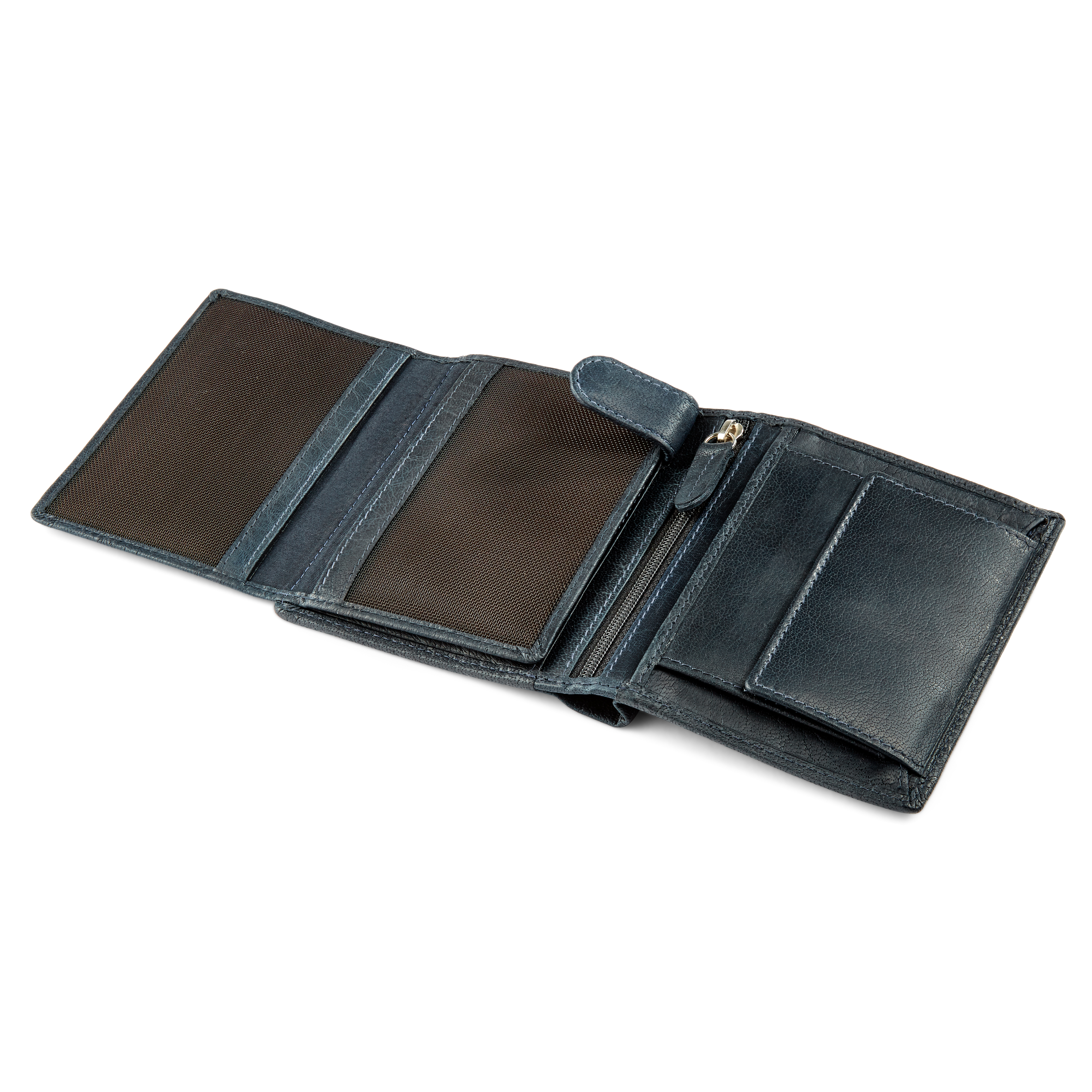 Cartera de cuero vintage azul marino RFID Montreal  - 8