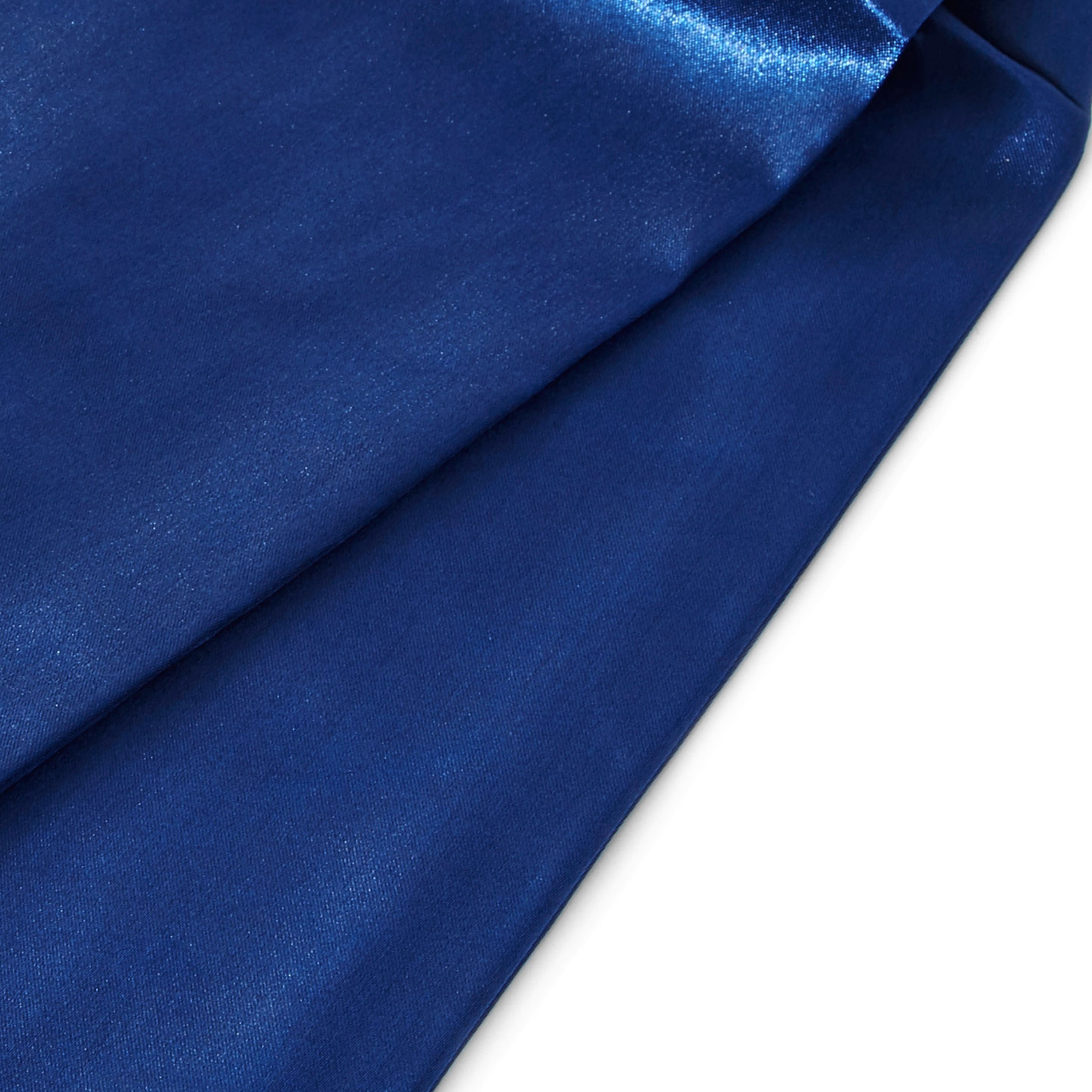 Cravate unie bleu marine brillant - 2