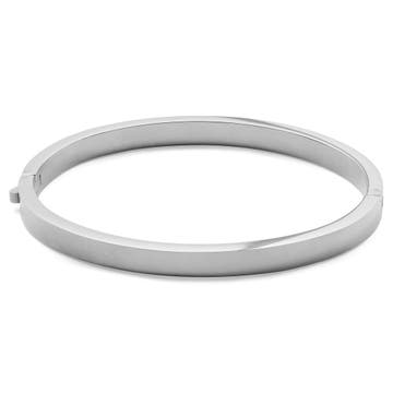 Arie | Polished Silver-Tone Stainless Steel Bangle Bracelet