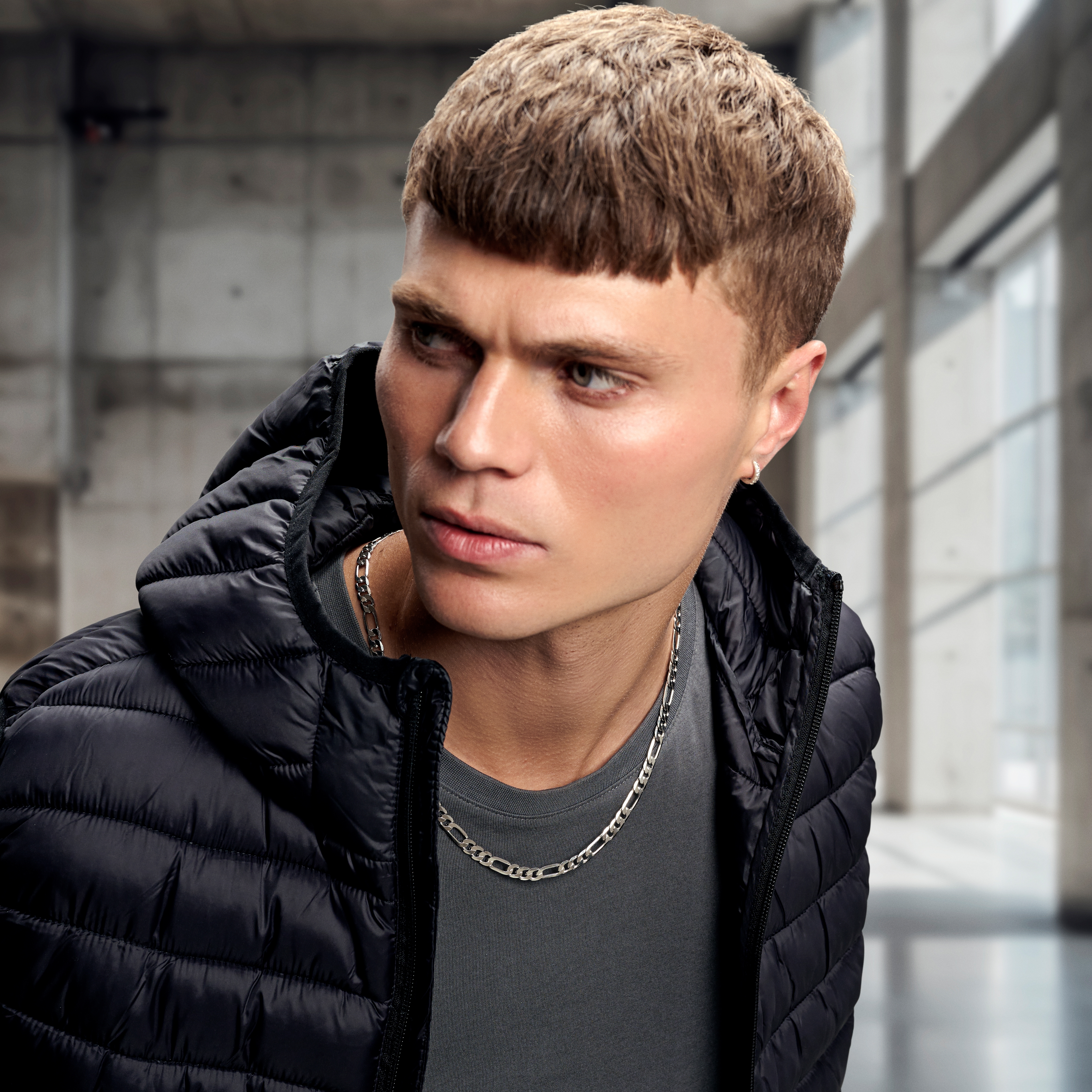 Argentia | 925s | Ródiummal bevont sterling ezüst Figaro nyaklánc - 6 mm - 5