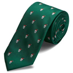 Green Christmas Skull Tie