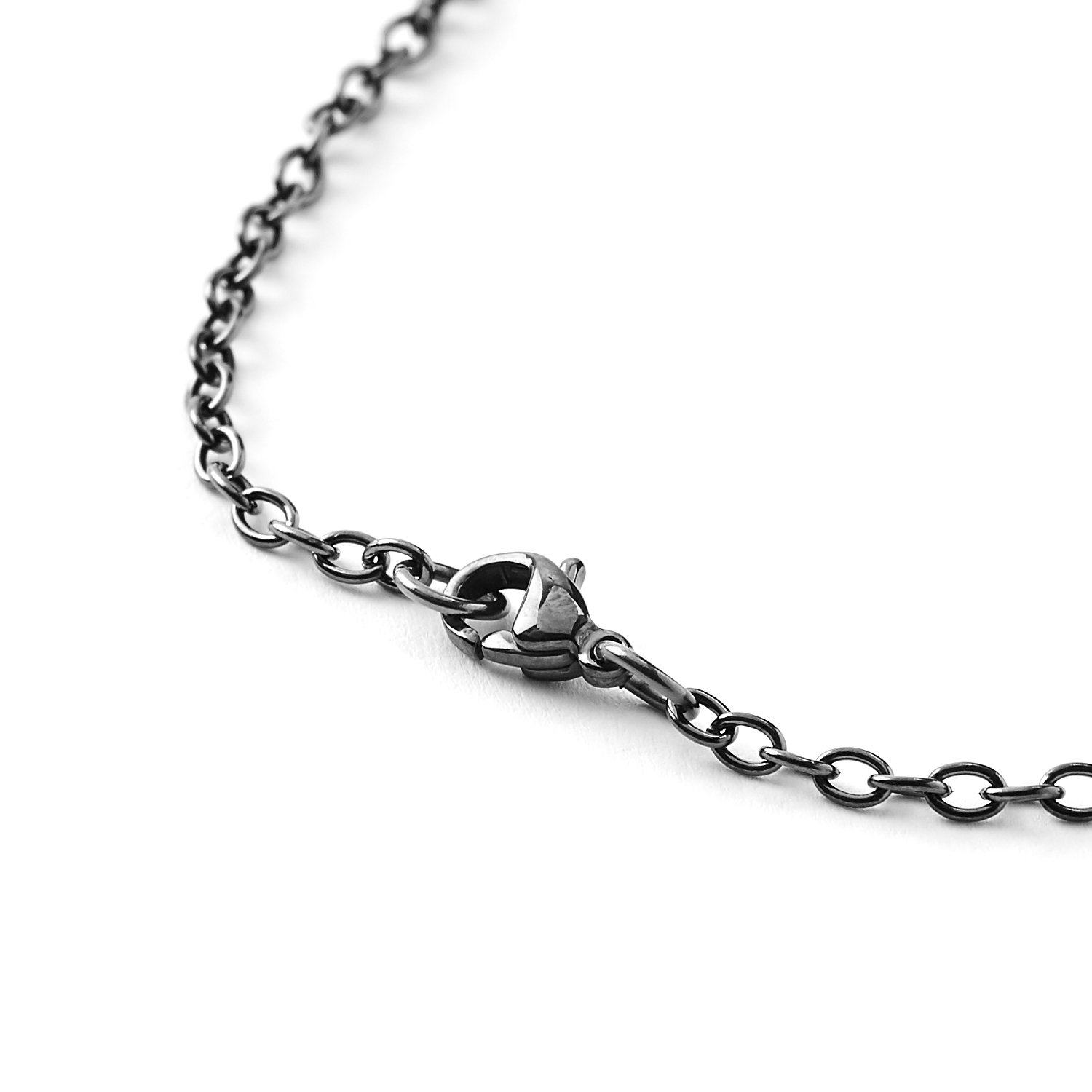 Geometric Black Cross Necklace - 4