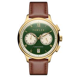 Cicero | Zelené vintage hodinky s chronografom