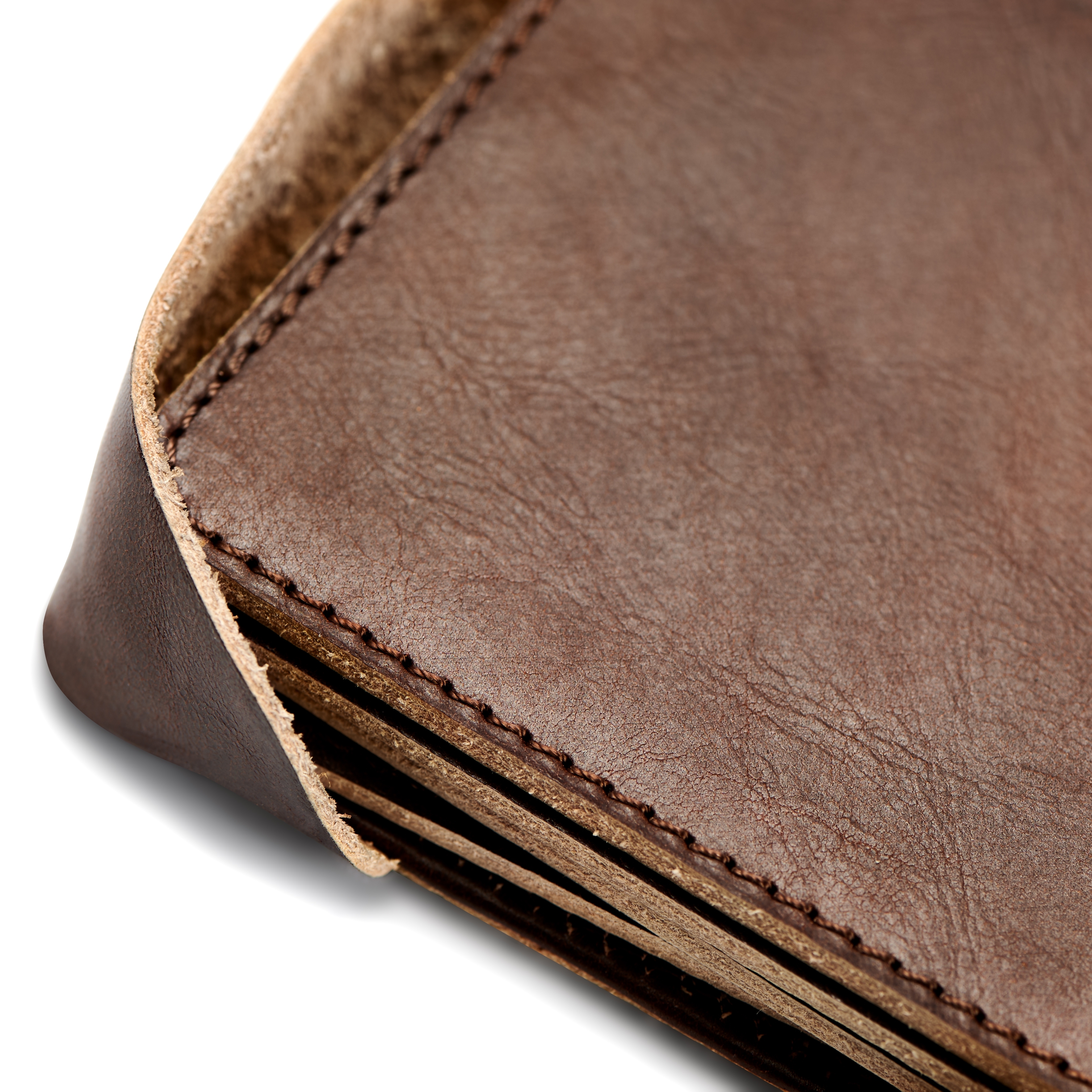 Sottobicchieri in pelle con supporto x4 | Marroni e quadrati - 3