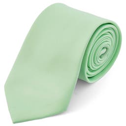 Basic Wide Mint Green Polyester Tie