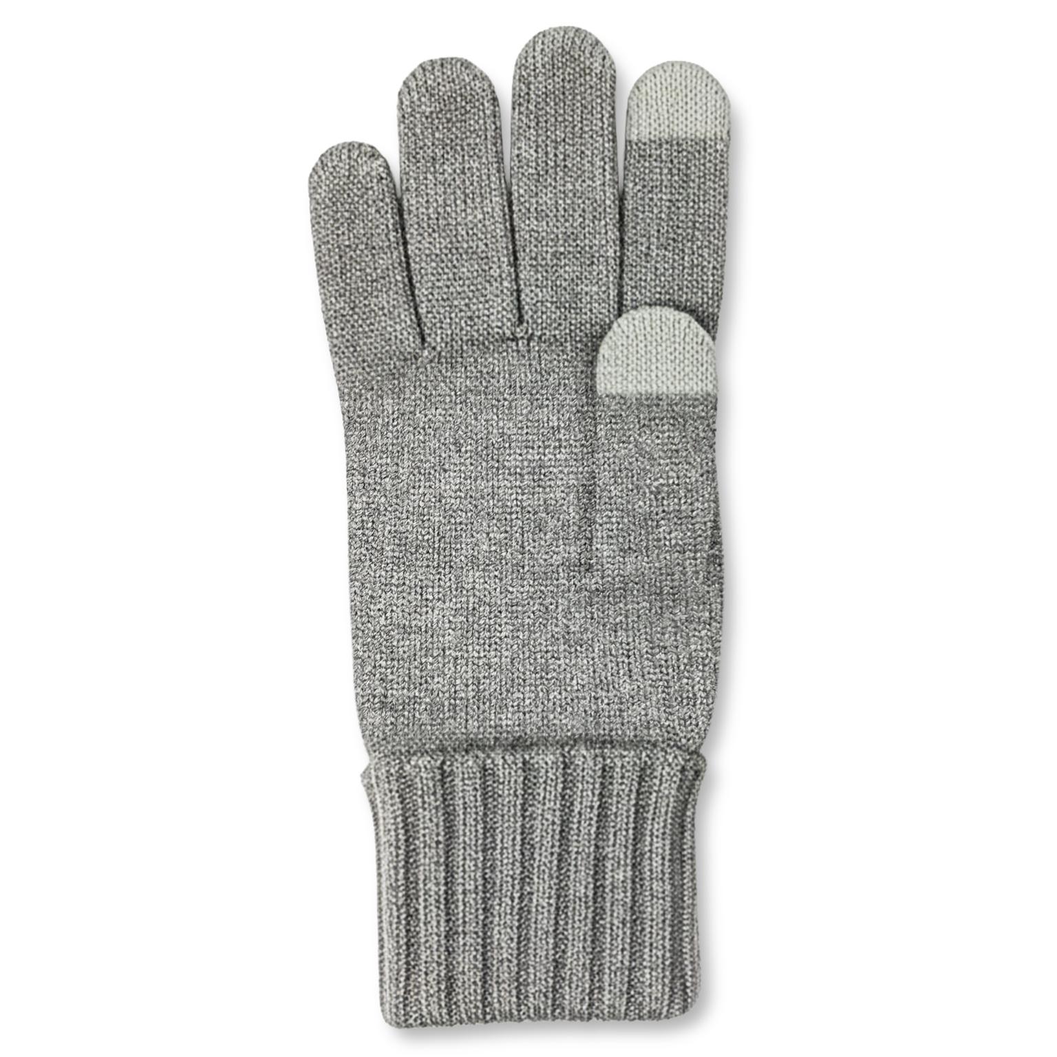 Baltic | Dark Grey Fine Rib Touchscreen Knit Gloves Baltic | Dark Grey Fine Rib Touchscreen Knit Gloves