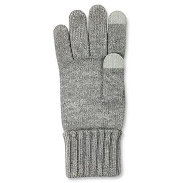 Baltic | Ribbstickade vantar med pekskärmsfunktion, mörkgrå Baltic | Ribbstickade vantar med pekskärmsfunktion, mörkgrå