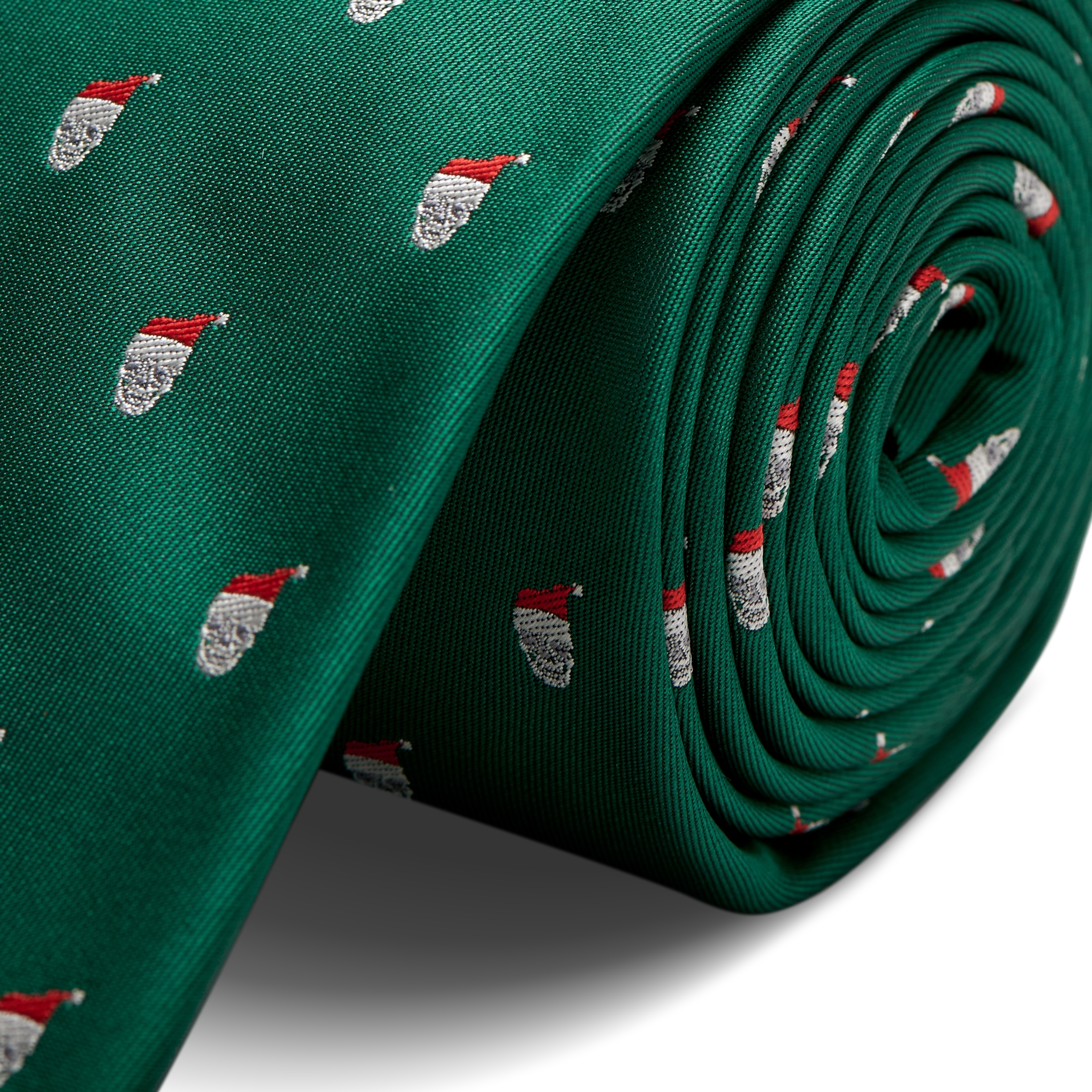 Green Christmas Skull Tie - 2