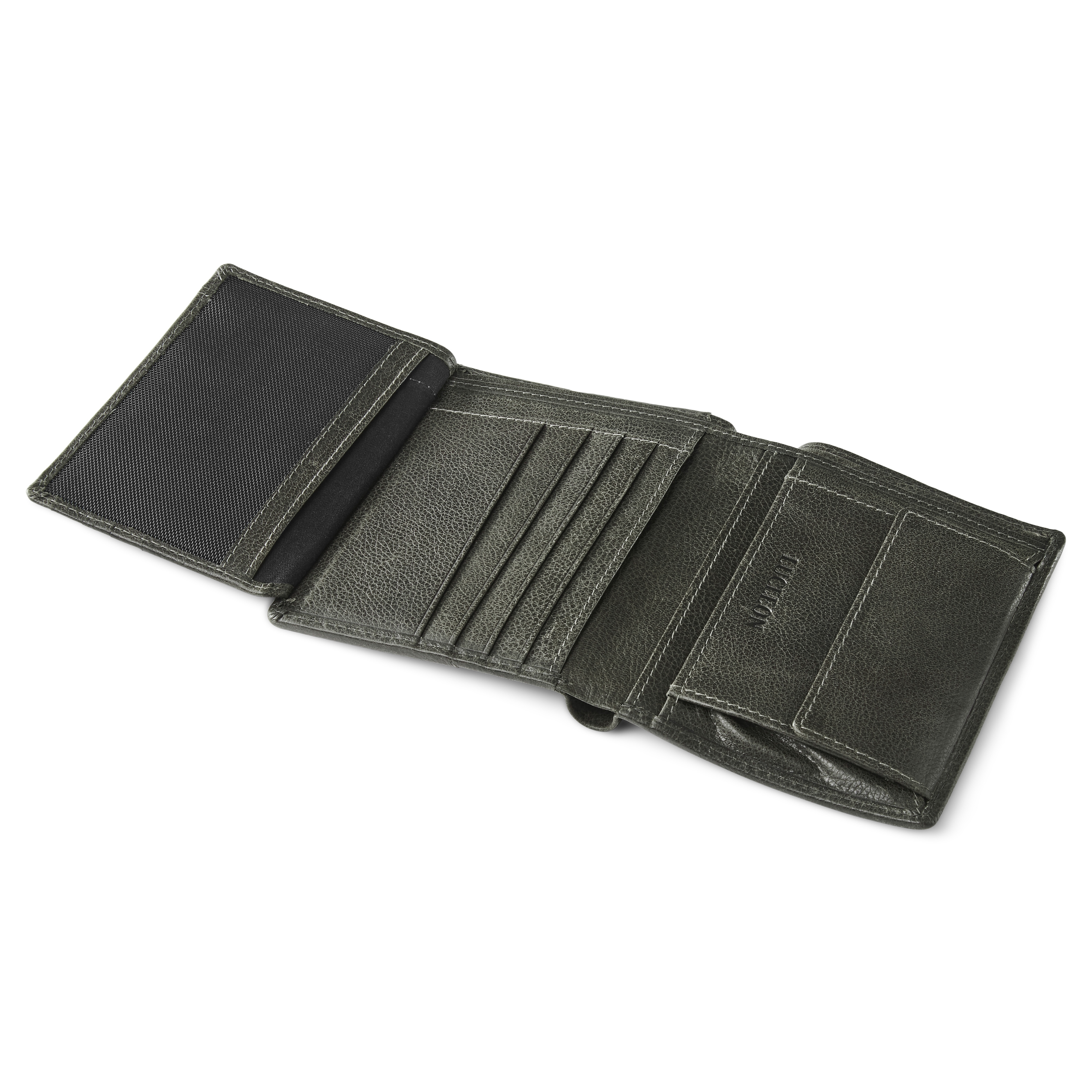 Licio Rustic Brown-Grey RFID Leather Wallet - 6