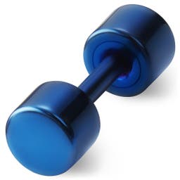 4 mm Blue Stainless Steel Fake Plug Earring