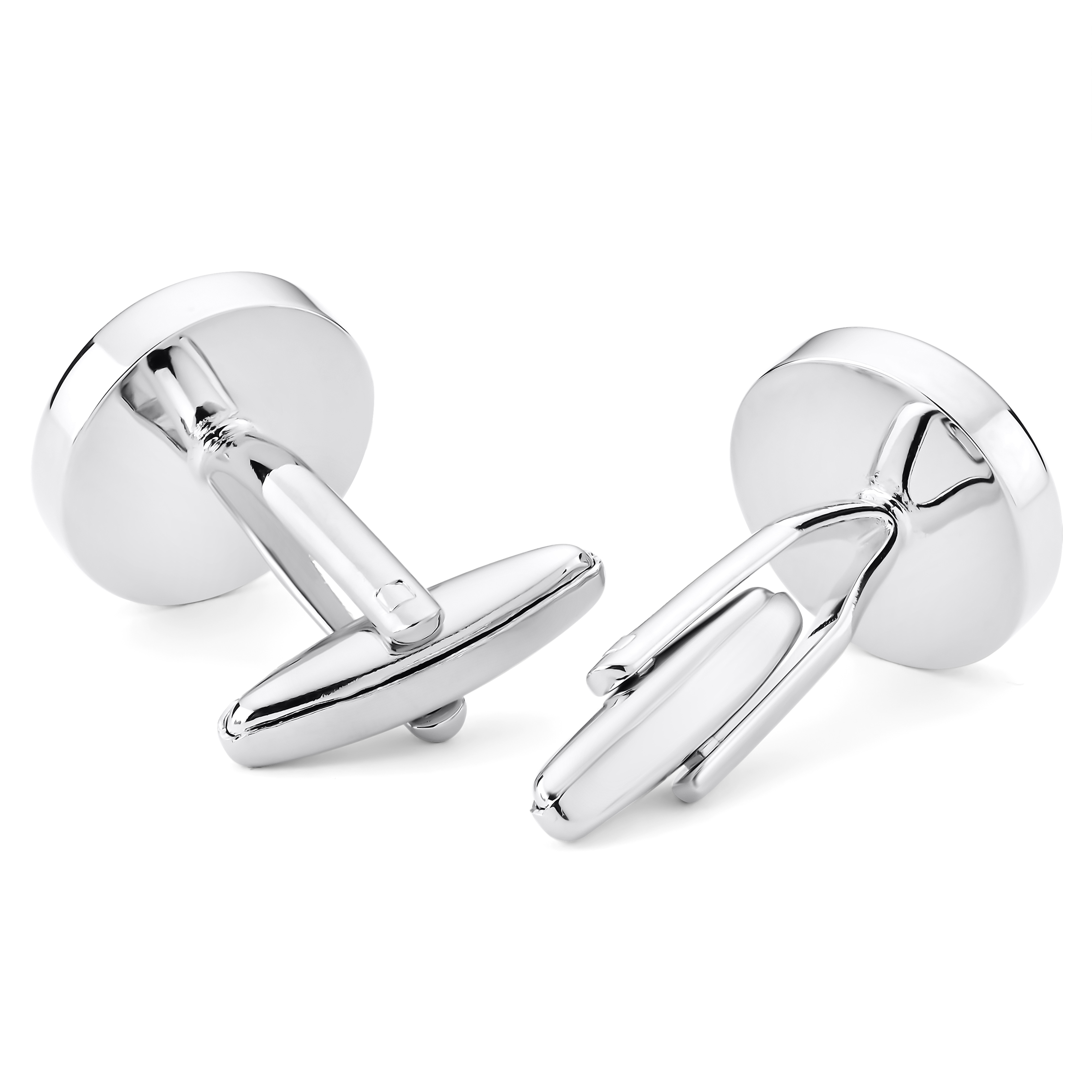 Novelle | Ezüst tónusú mandzsettagombok kék cirkóniumkővel - 2