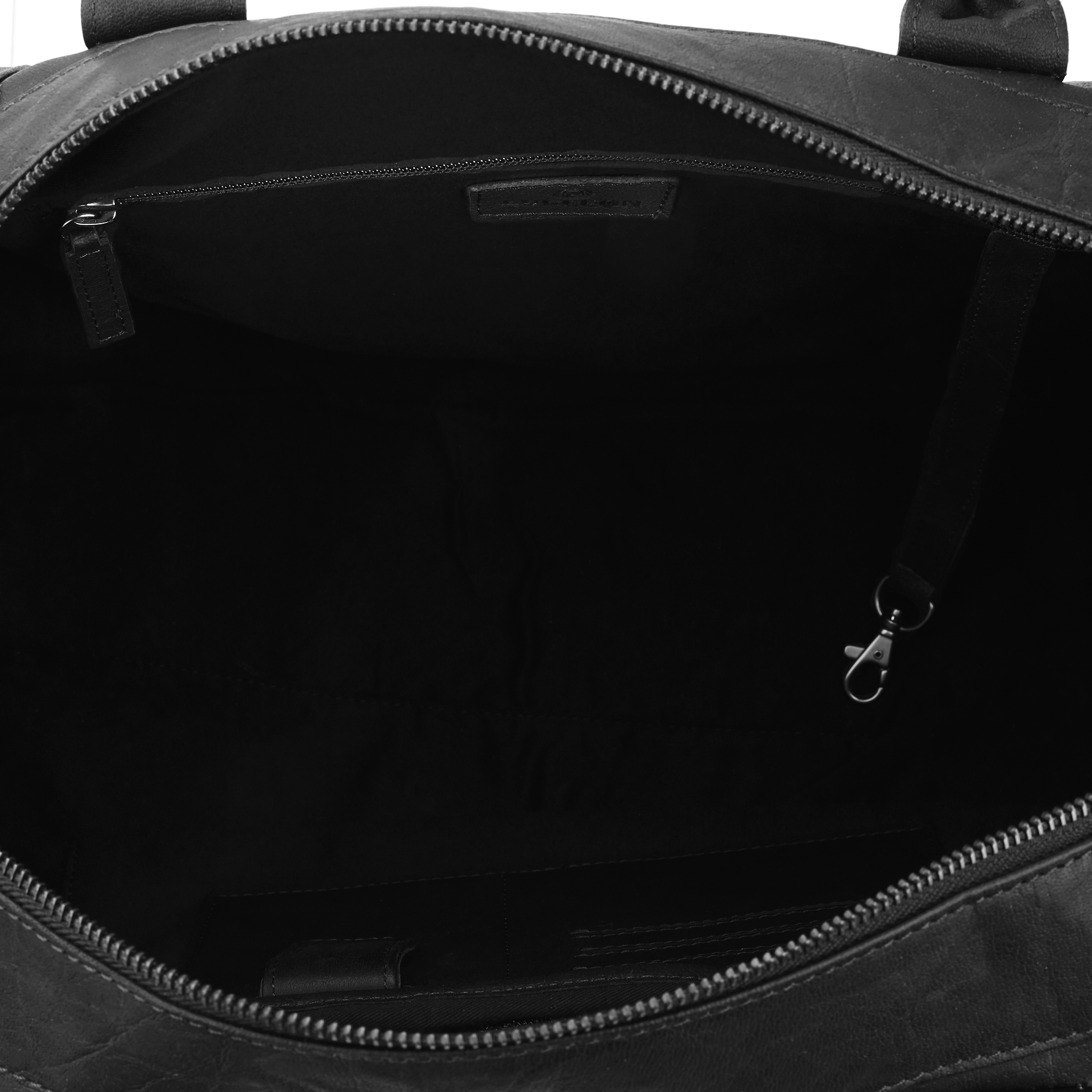 Klassieke Oxford Zwart Lederen Schoudertas - 5