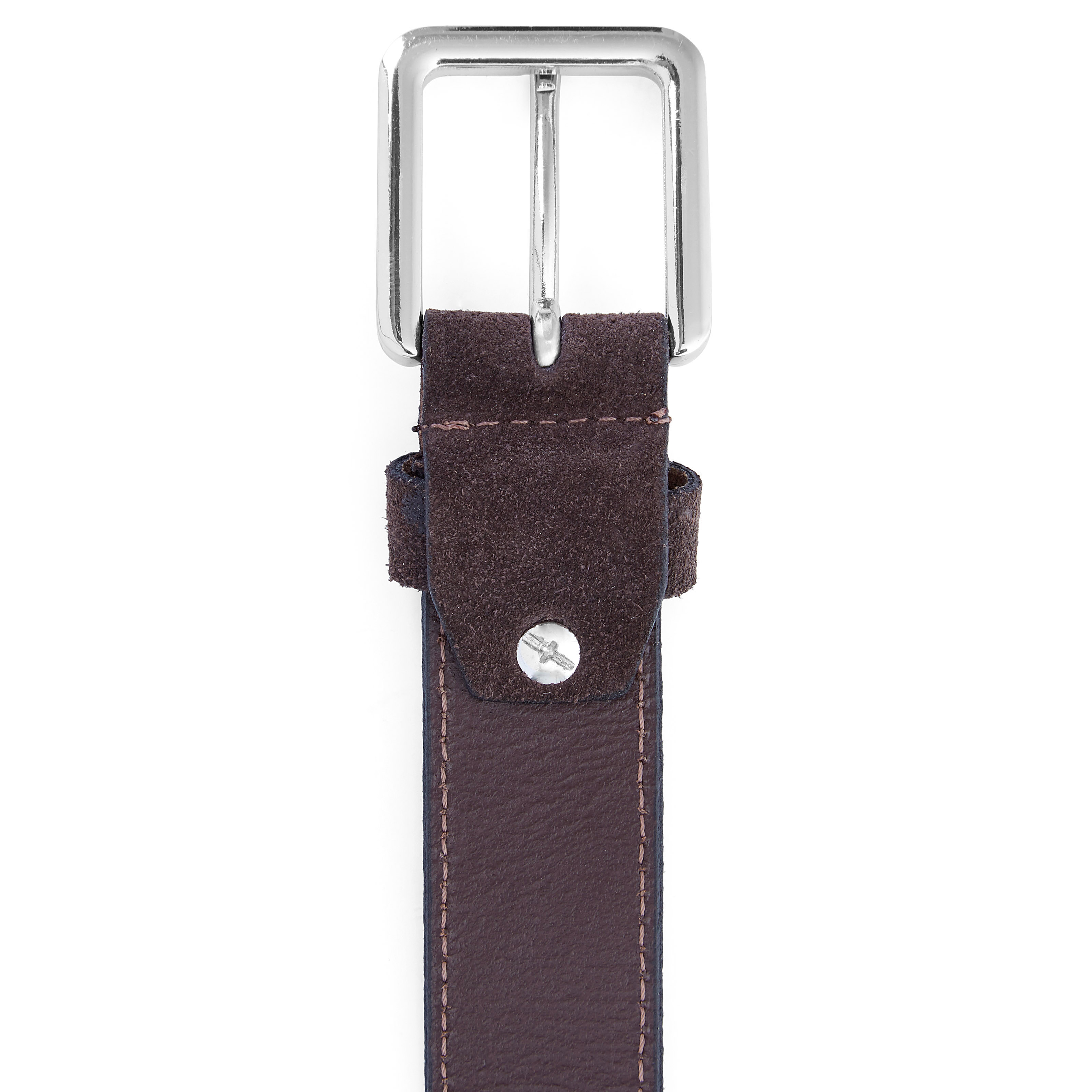 Dark Brown Suede Belt - 4