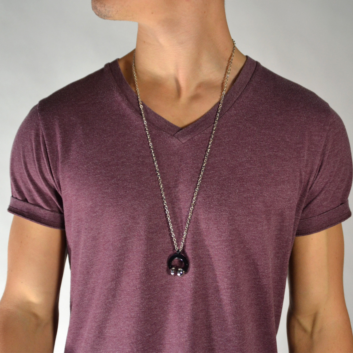 Kopfhörer-Stahlhalskette - 3