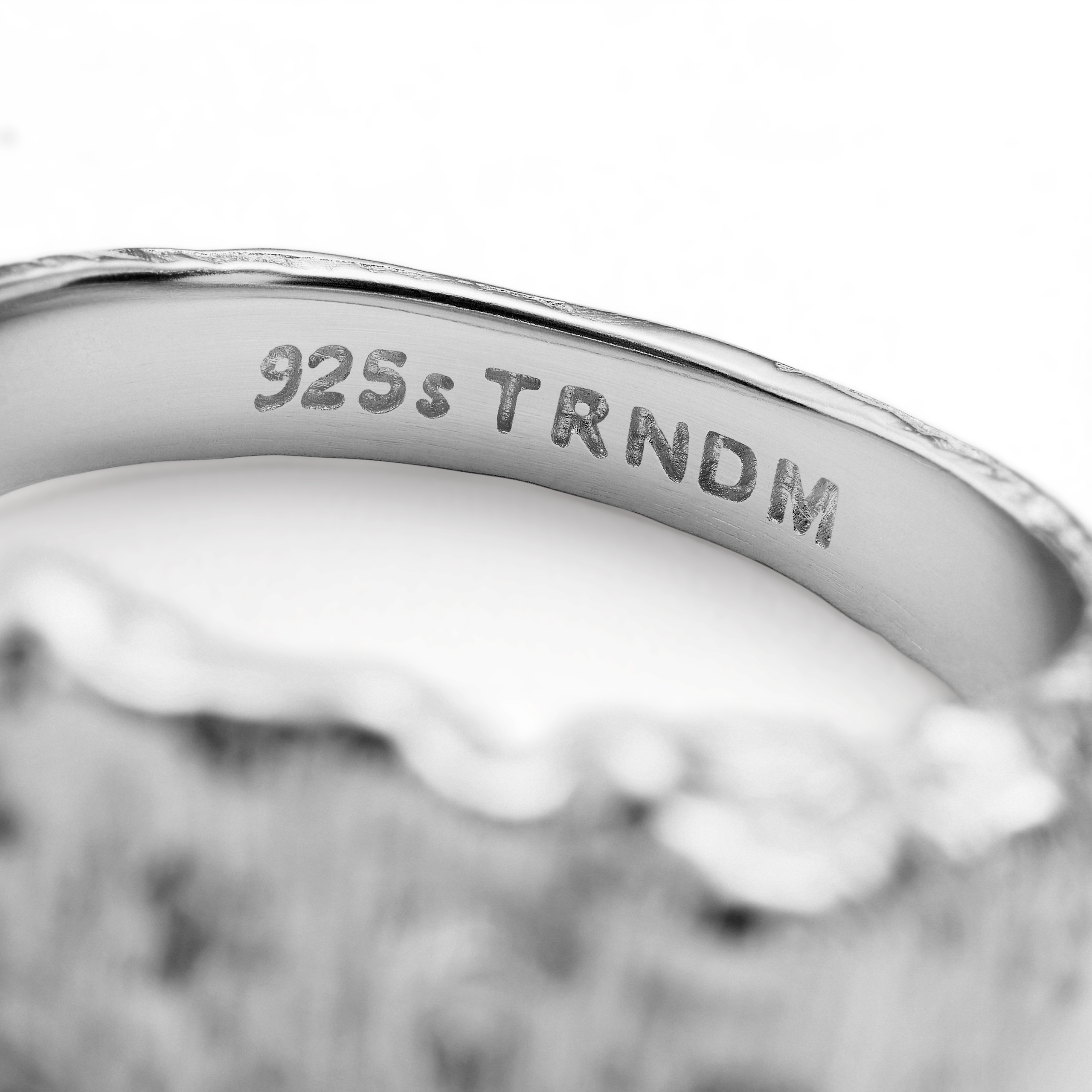 Rustic | 925 Sterling Silber rustikaler Siegelring - 12