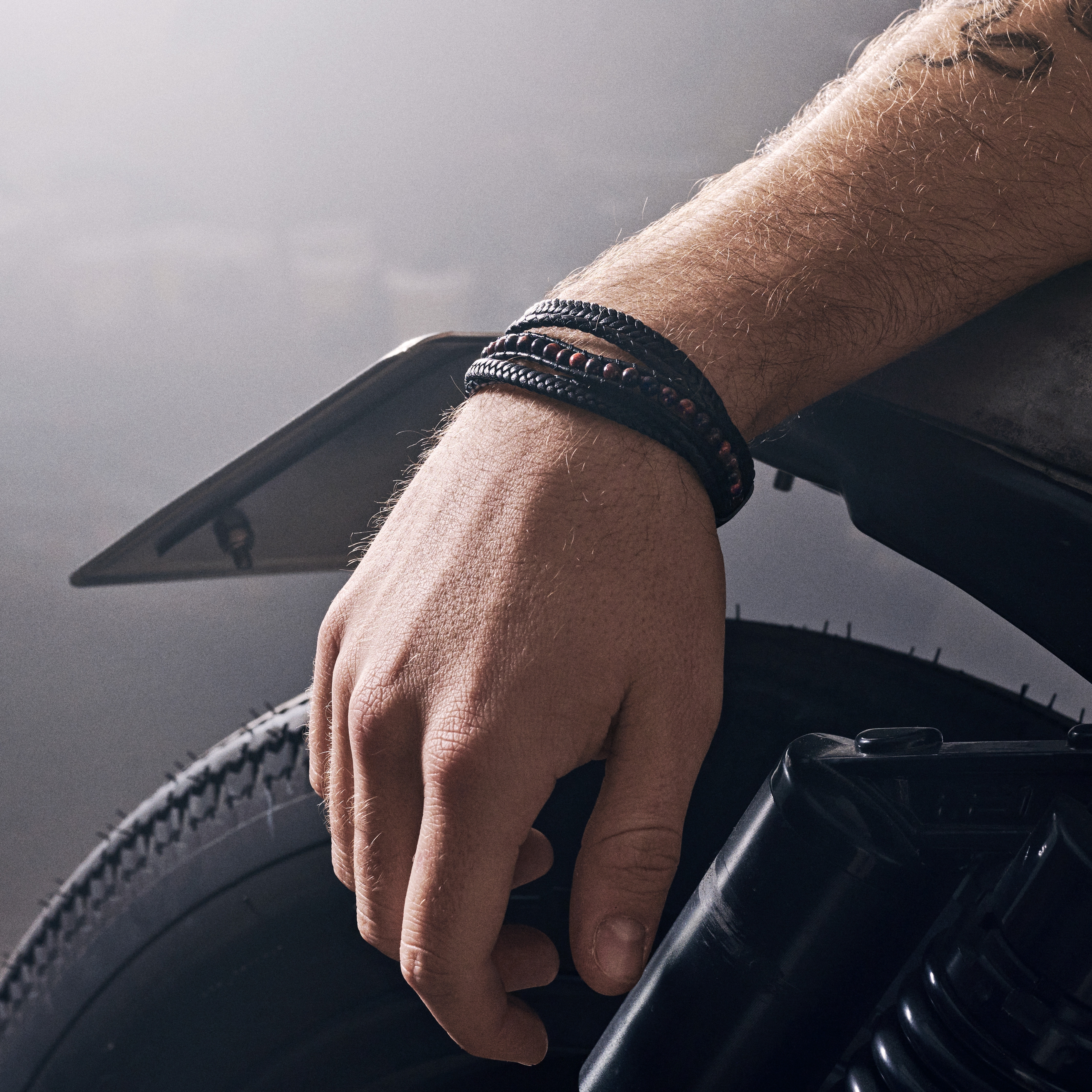 Δερμάτινο Βραχιόλι Naxos Picasso Stone - 4