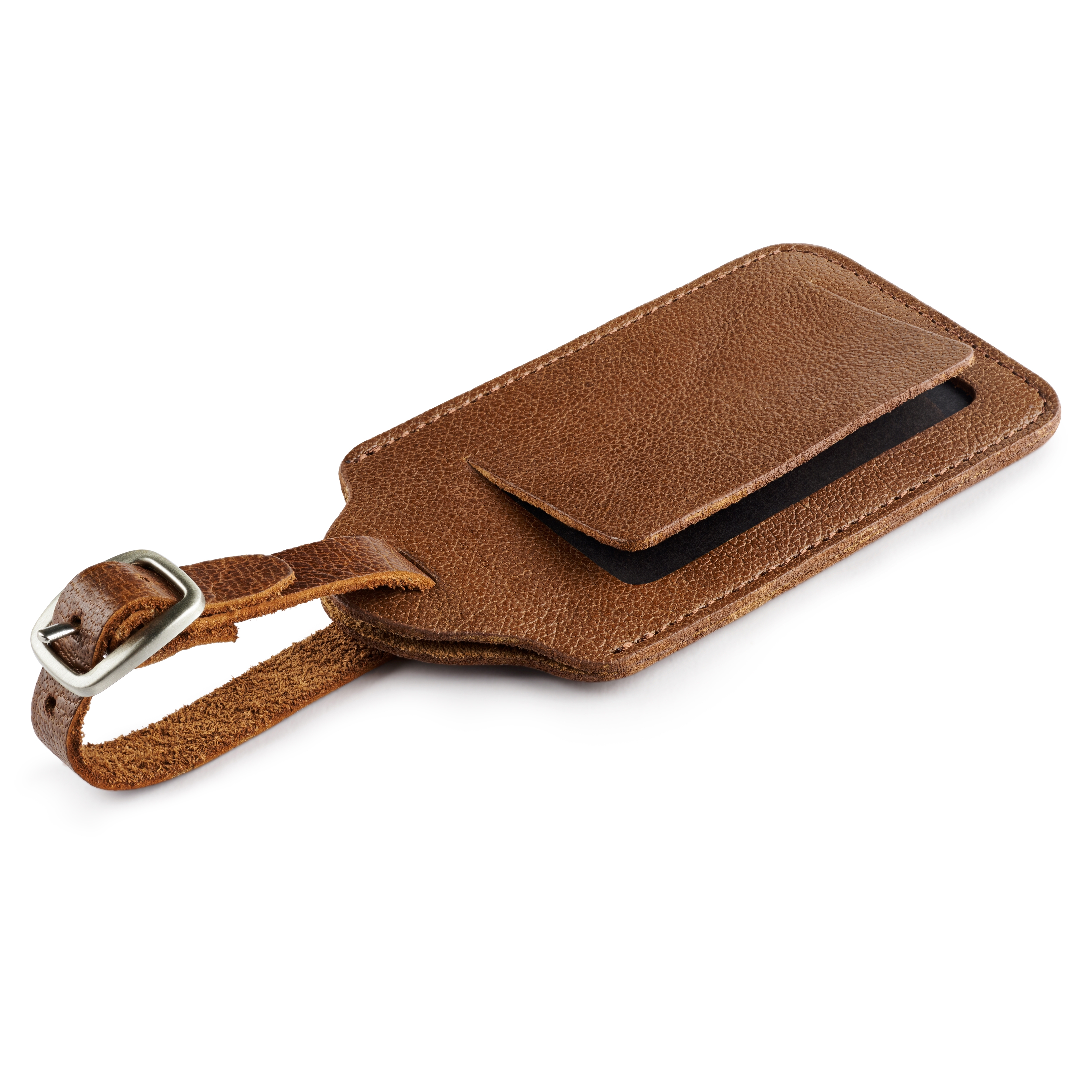 Poggyászcímke | California Világosbarna teljes barkás bivalybőr - 2