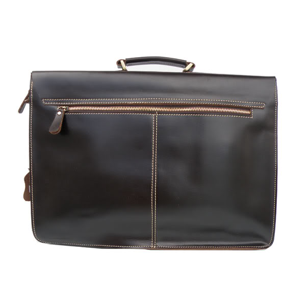 Cognac Vintage Leather Bag - 5