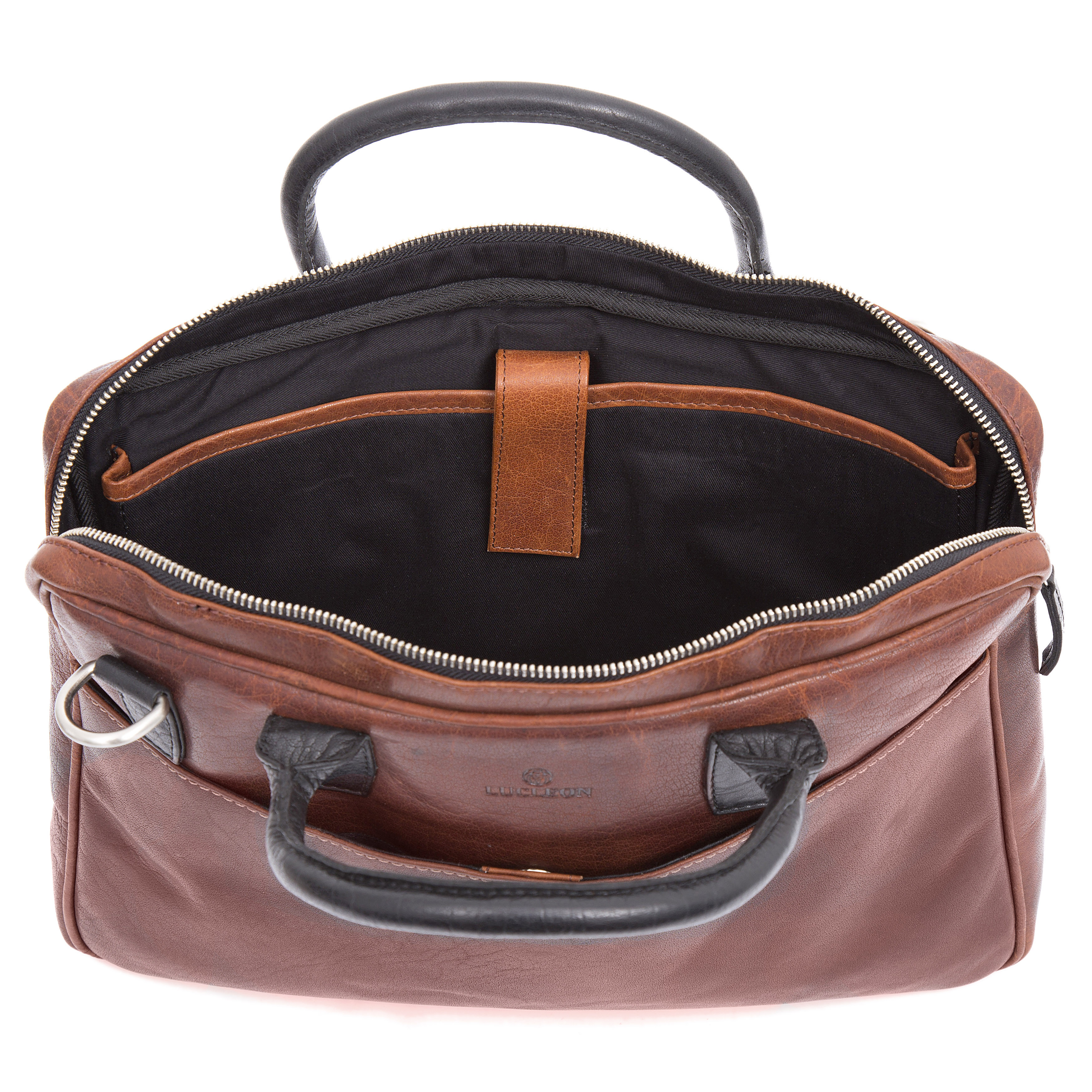 Δερμάτινη Τσάντα Montreal Slim 13" Executive Tan & Black - 8