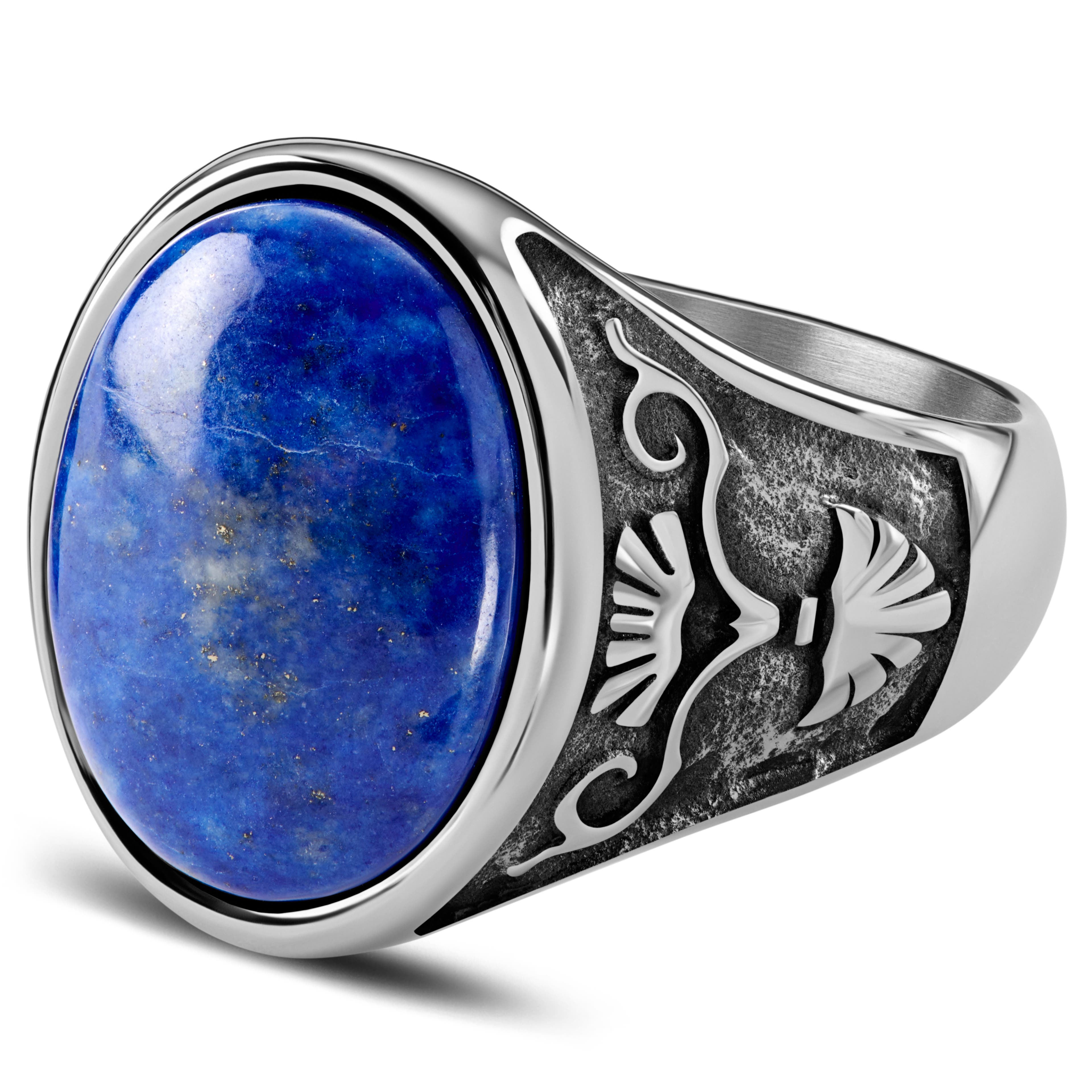Atlantis | Pečetní prsten s lapis lazuli 