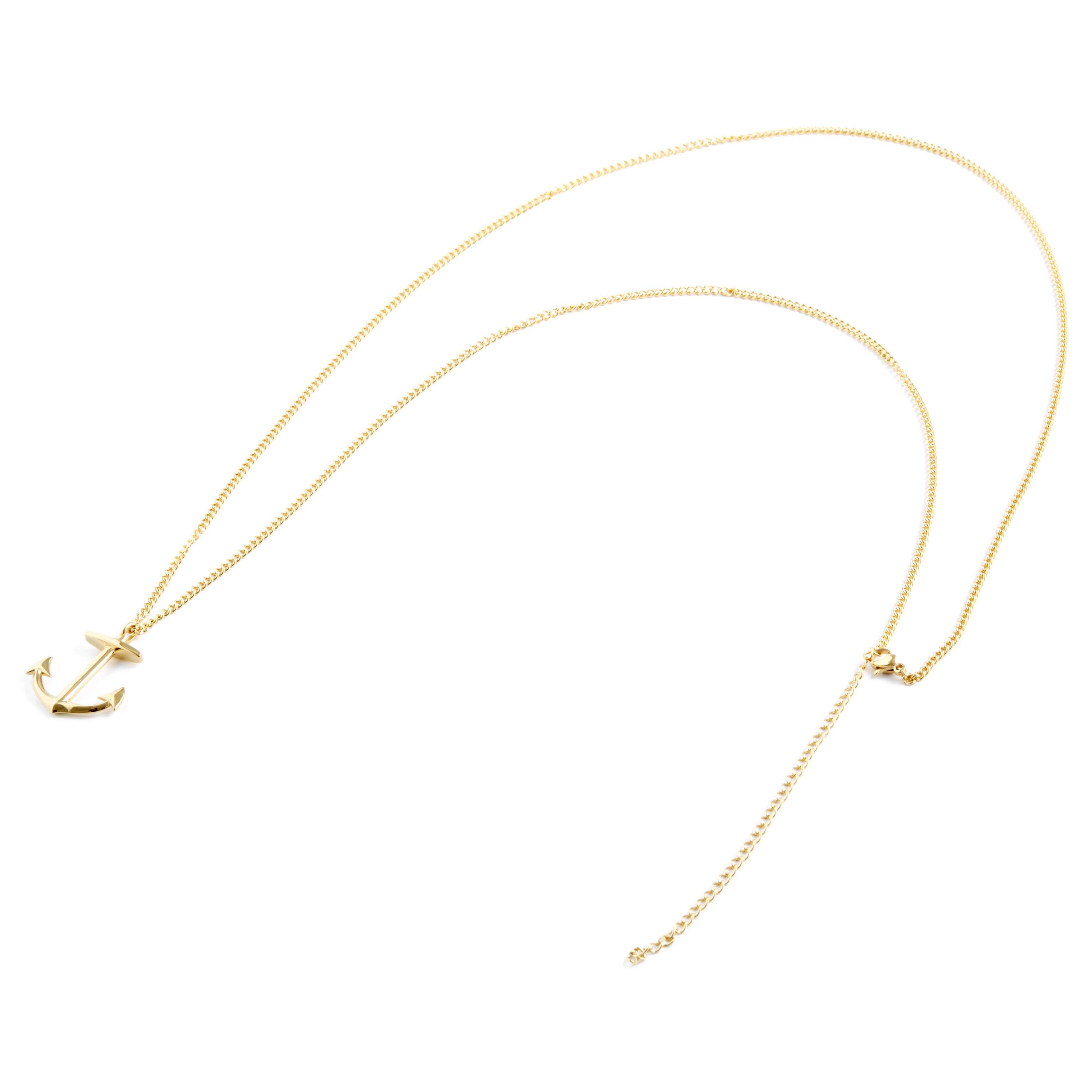 Gold-Tone Anchor Iconic Necklace - 4
