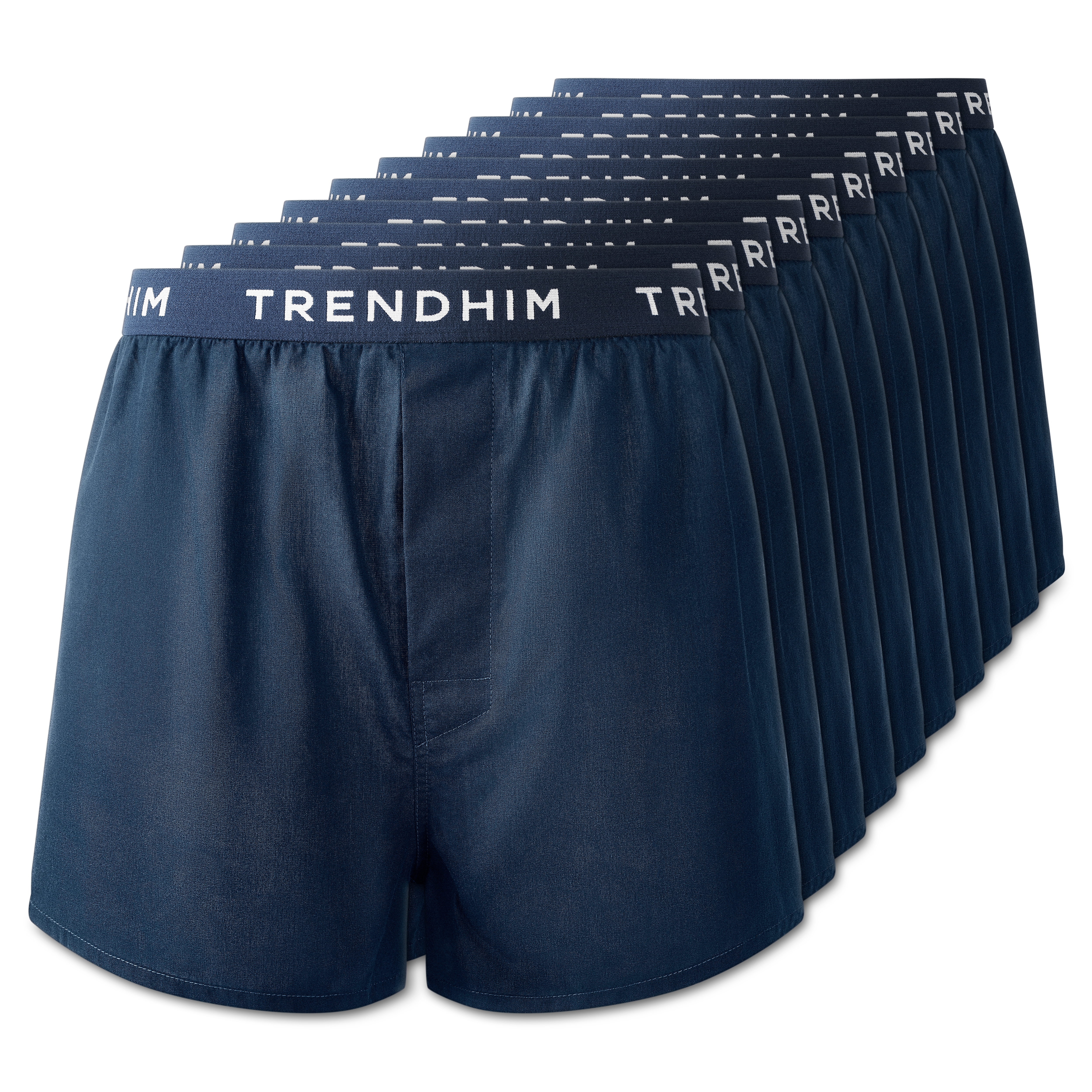 L - AirFeel | 10-pack Svarta & Marinblåa Lössittande Boxers i Bomull - 1