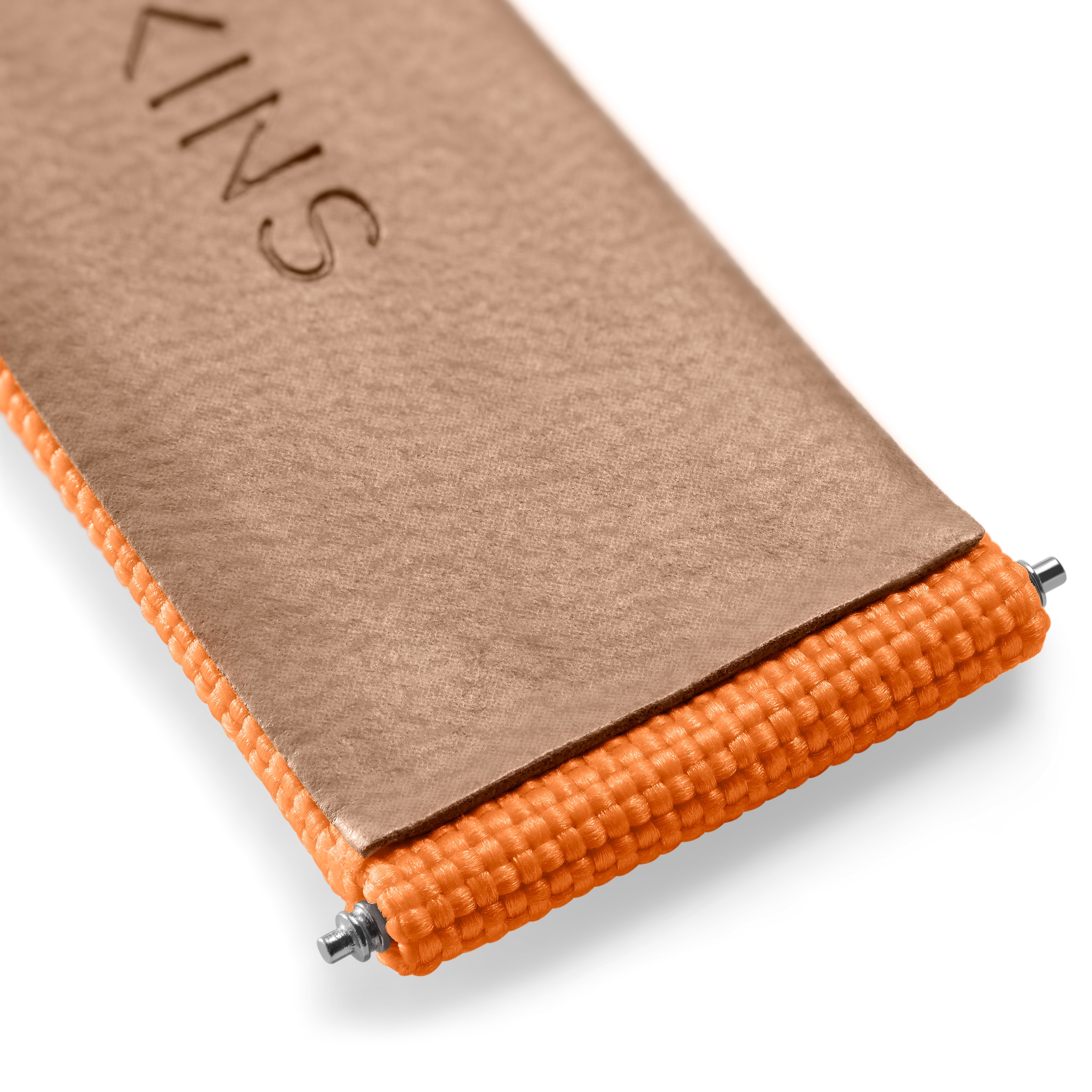 Recapture | Oranges Armband aus recyceltem PET und veganem Leder - 4