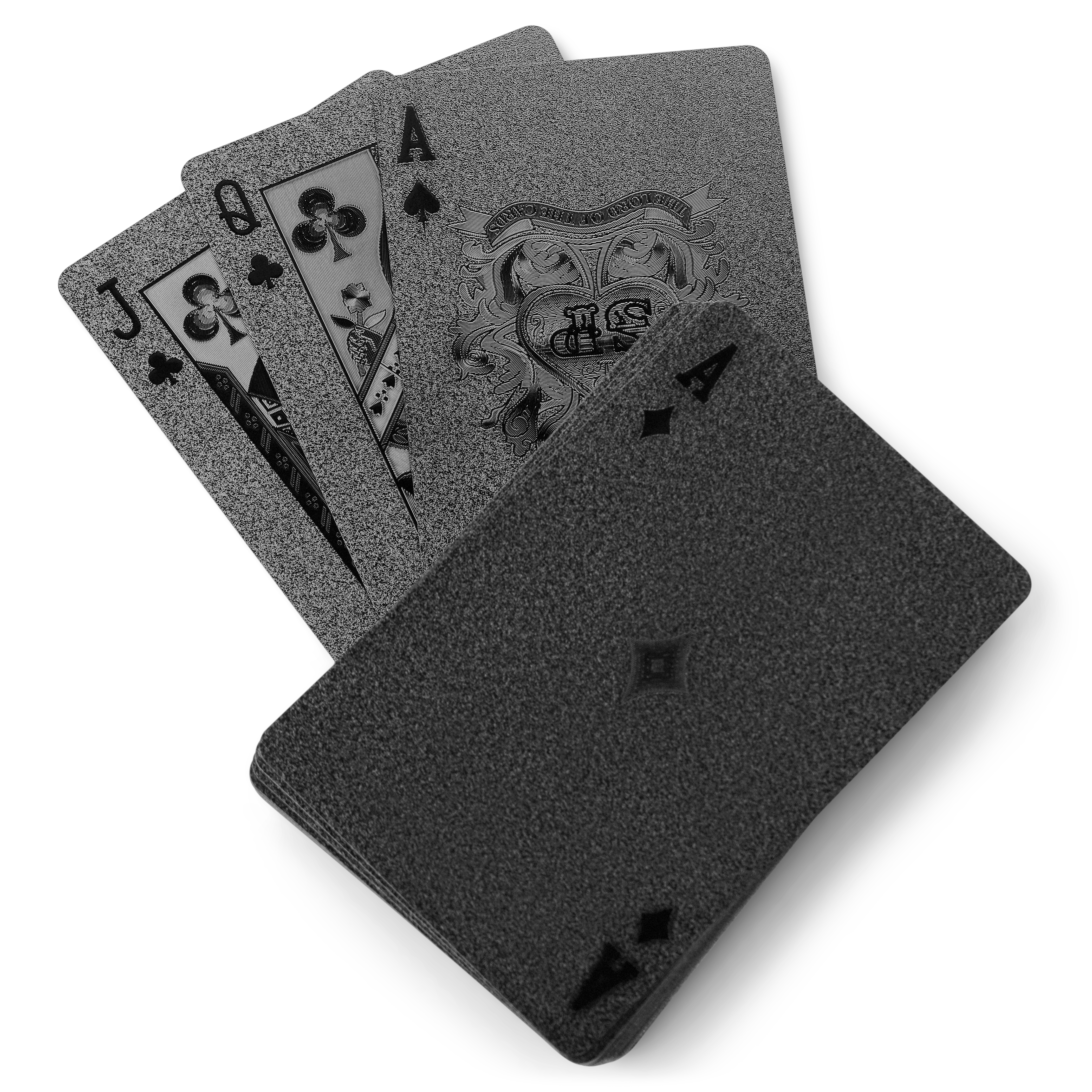 Črne vodoodporne igralne karte Sunburst - 3