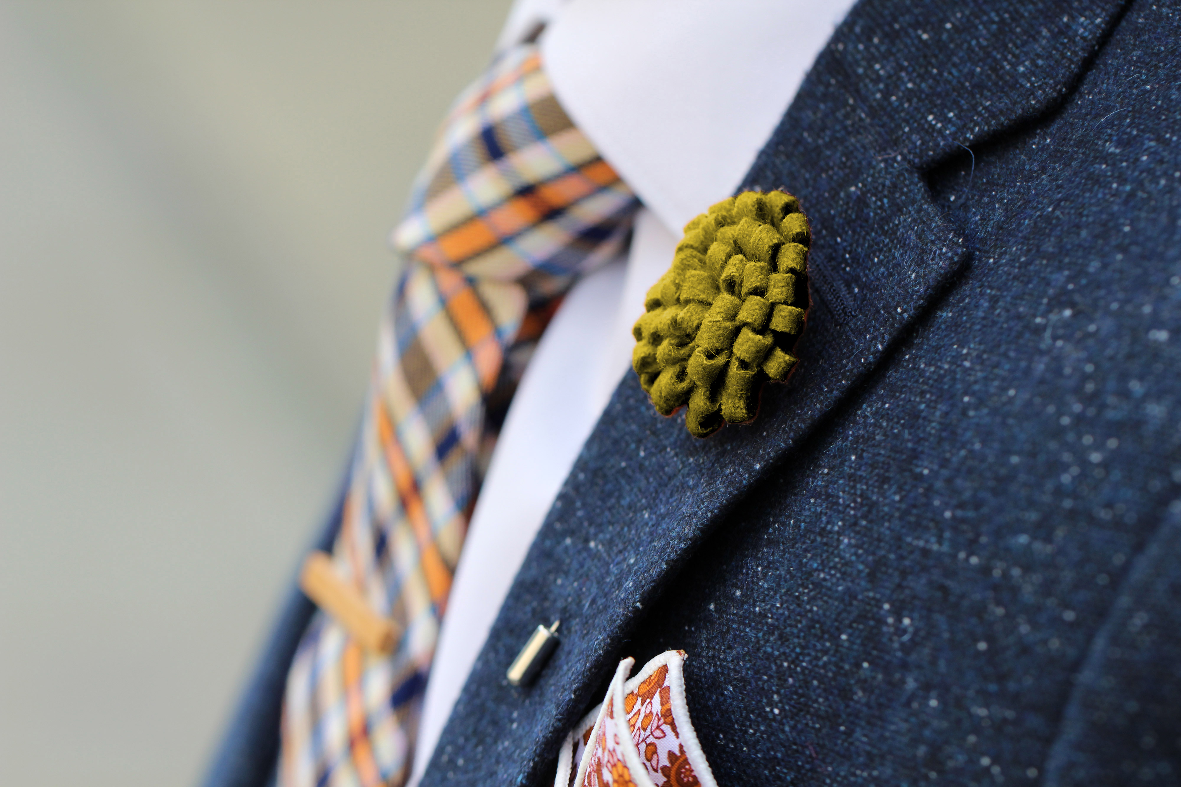 Καρφίτσα Πέτου Creative Khaki Flower - 4