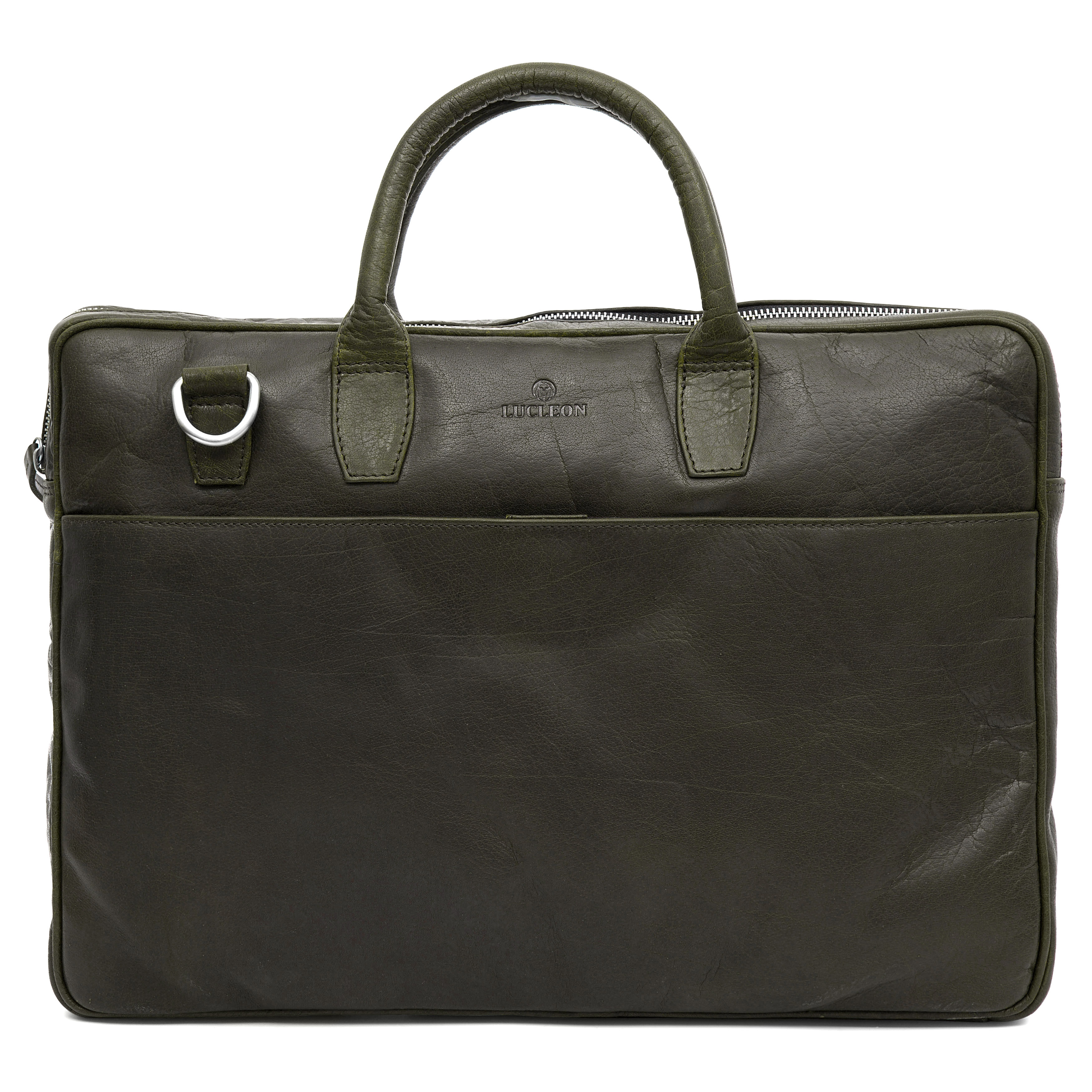 Montreal Slim 15" Executive Olive Leather Bag - 2