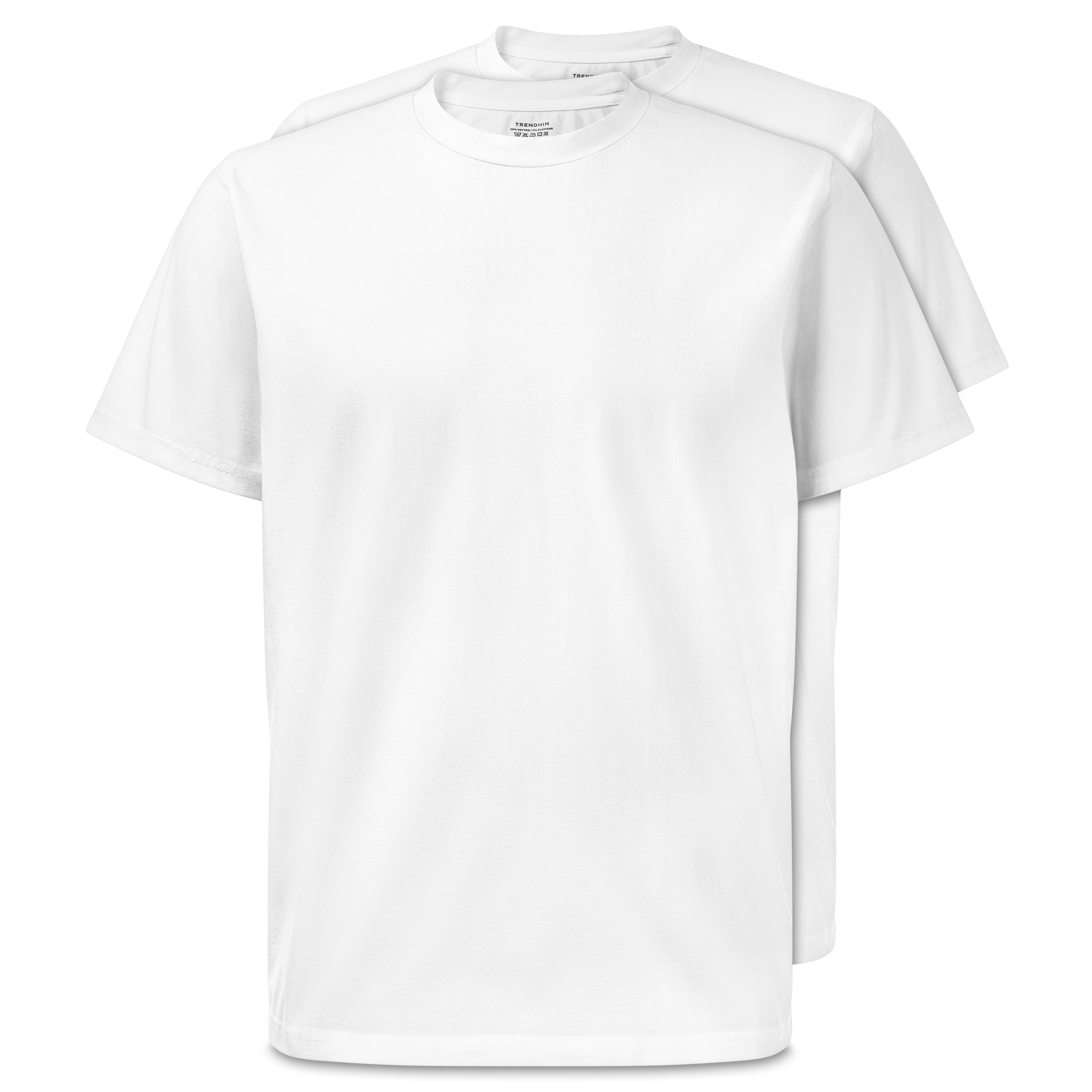XXL - FlexFeel | Lot de 2 t-shirts blancs en coton - 1