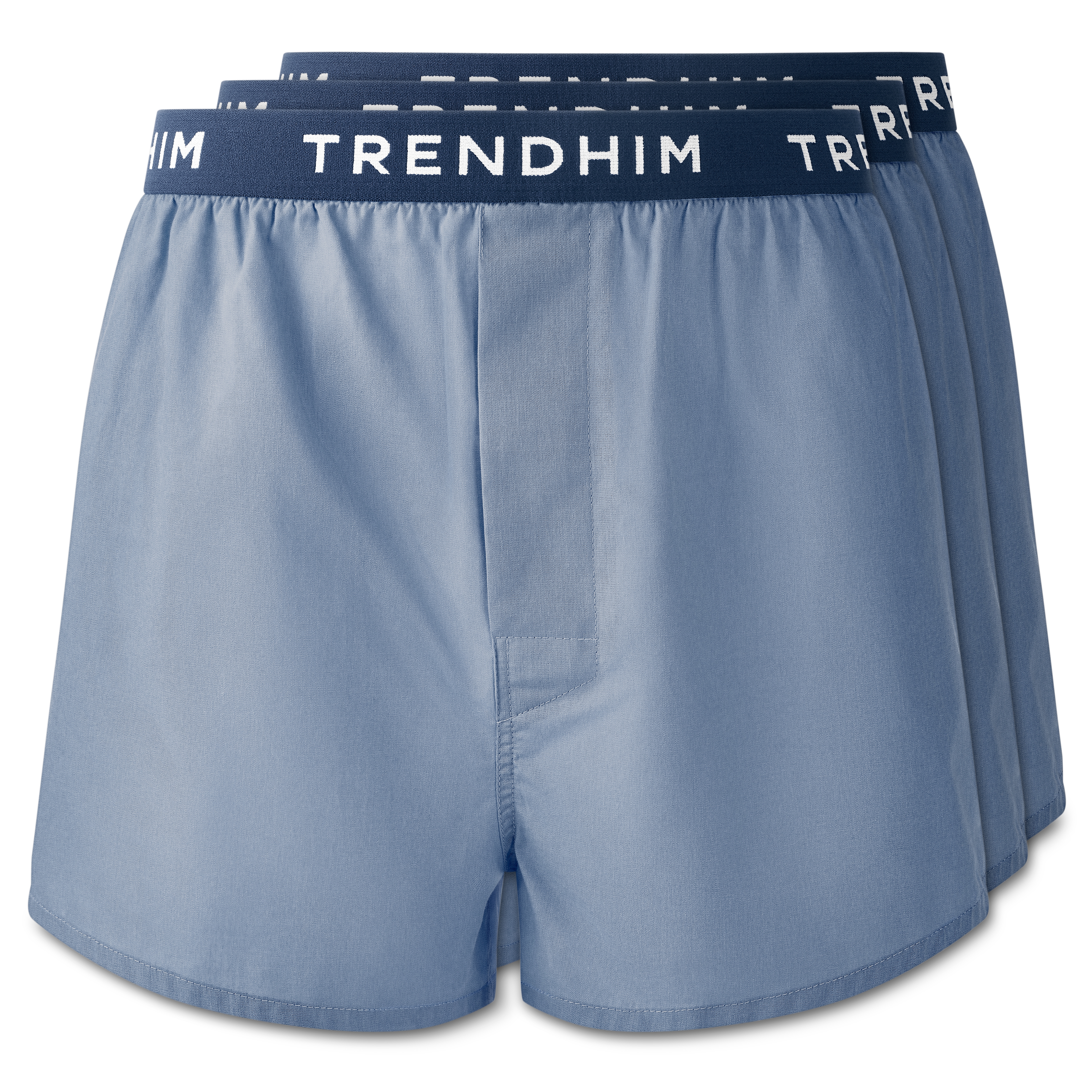 AirFeel | 3-Pack Navy & Light Blue Loose-fit Cotton Boxers