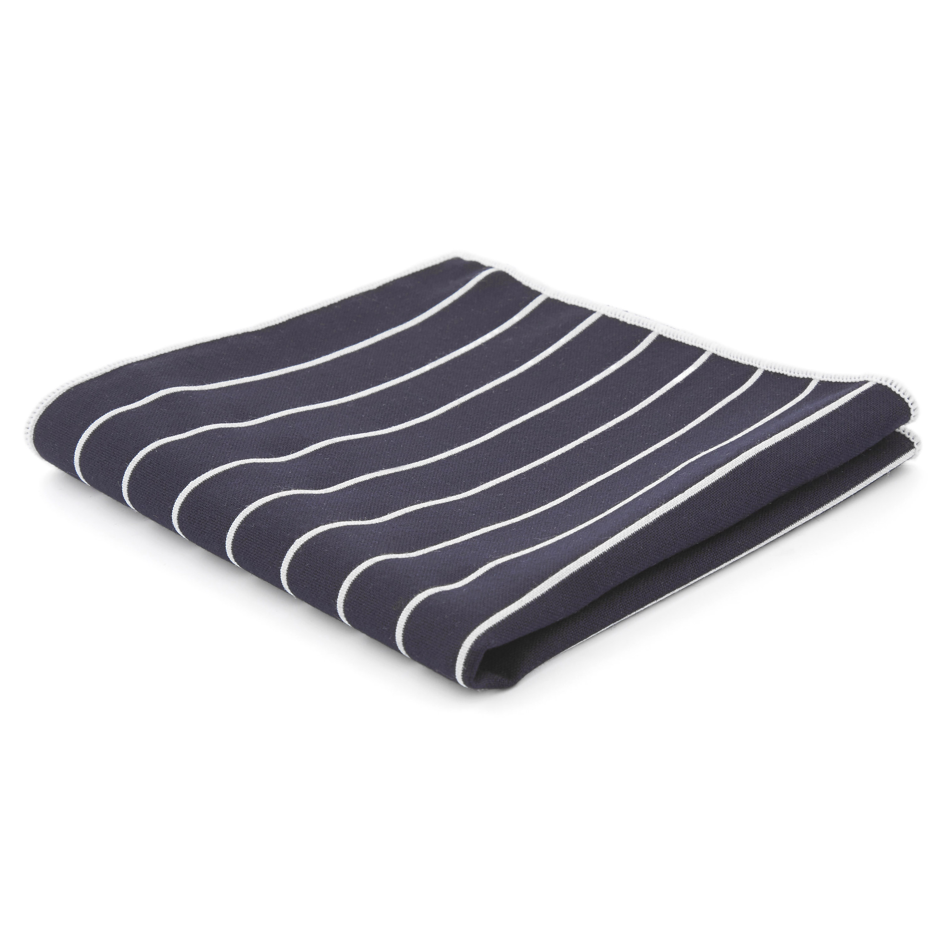 Gestreiftes Einstecktuch in Marineblau - 1