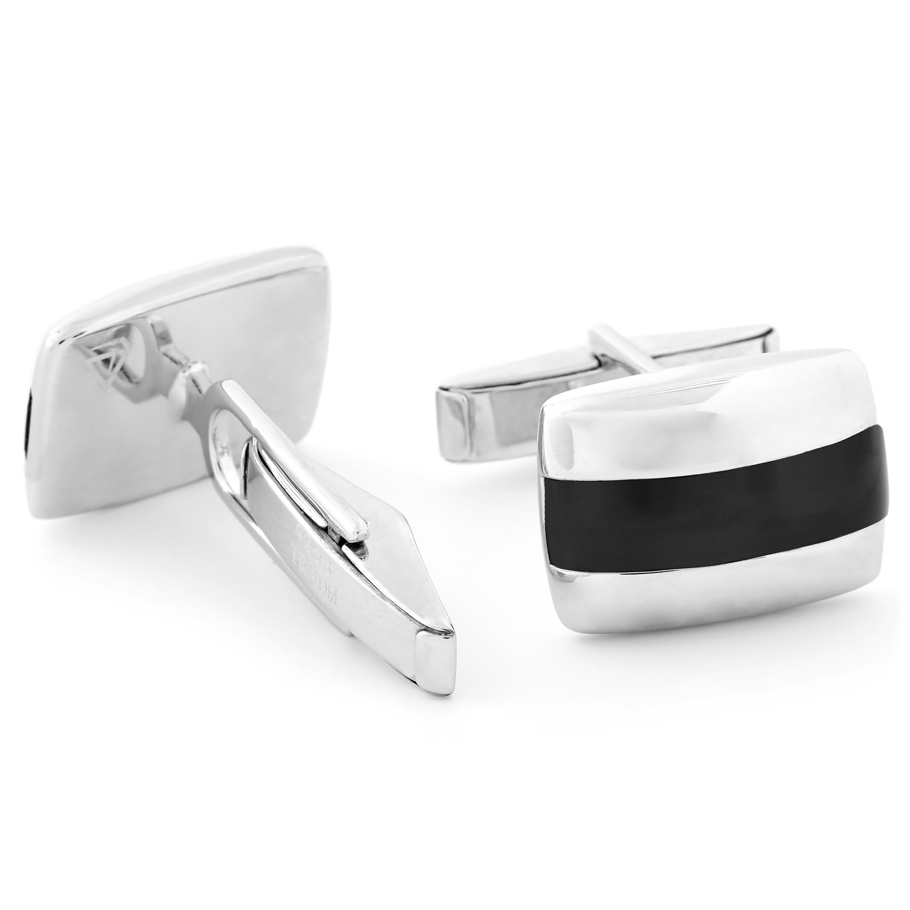 925s Sølvsett med Svart Stripe - 5