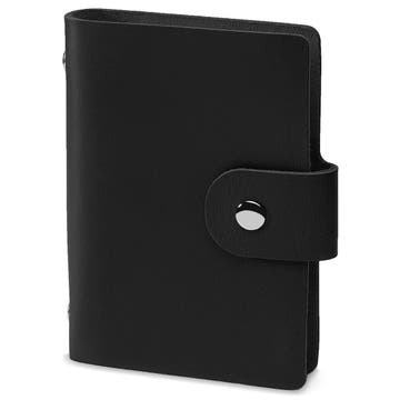Zápisník | Čierna koža | Zapínanie na gombík