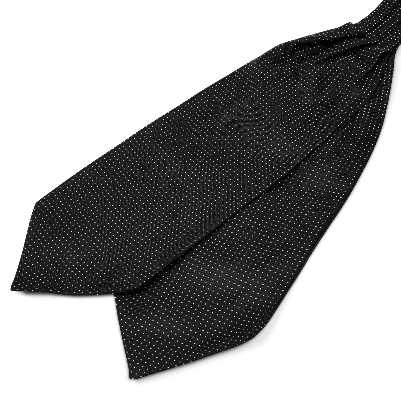 Black Polka Dot Silk Cravat Black Polka Dot Silk Cravat
