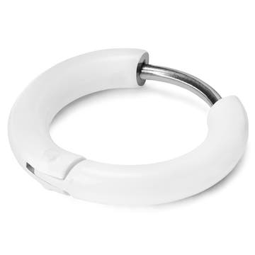 White Stainless Steel Hoop Earring White Stainless Steel Hoop Earring