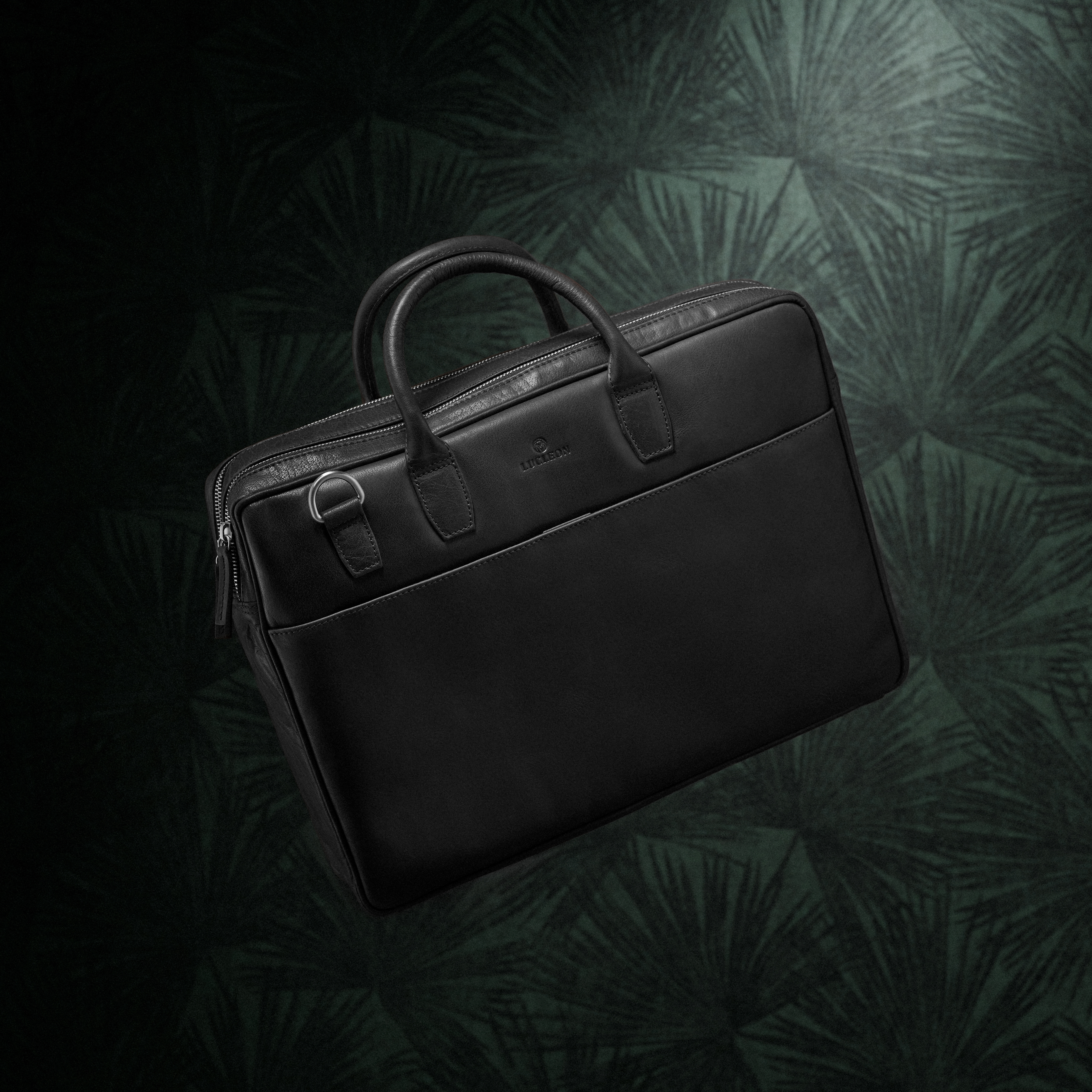 Montreal - Sac pro en cuir noir à double fermeture   - 4