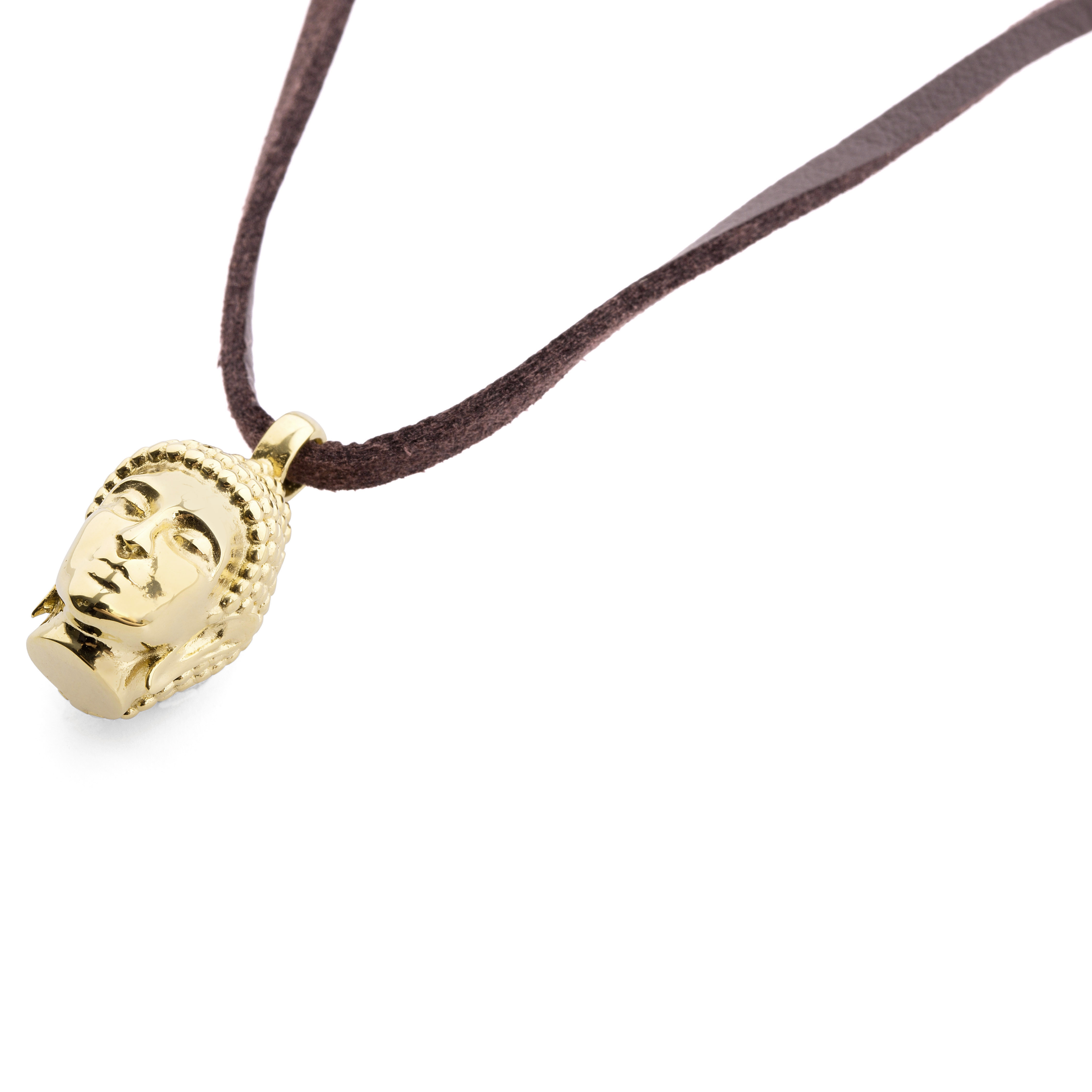 Gold-Tone Buddha Leather Iconic Necklace - 2