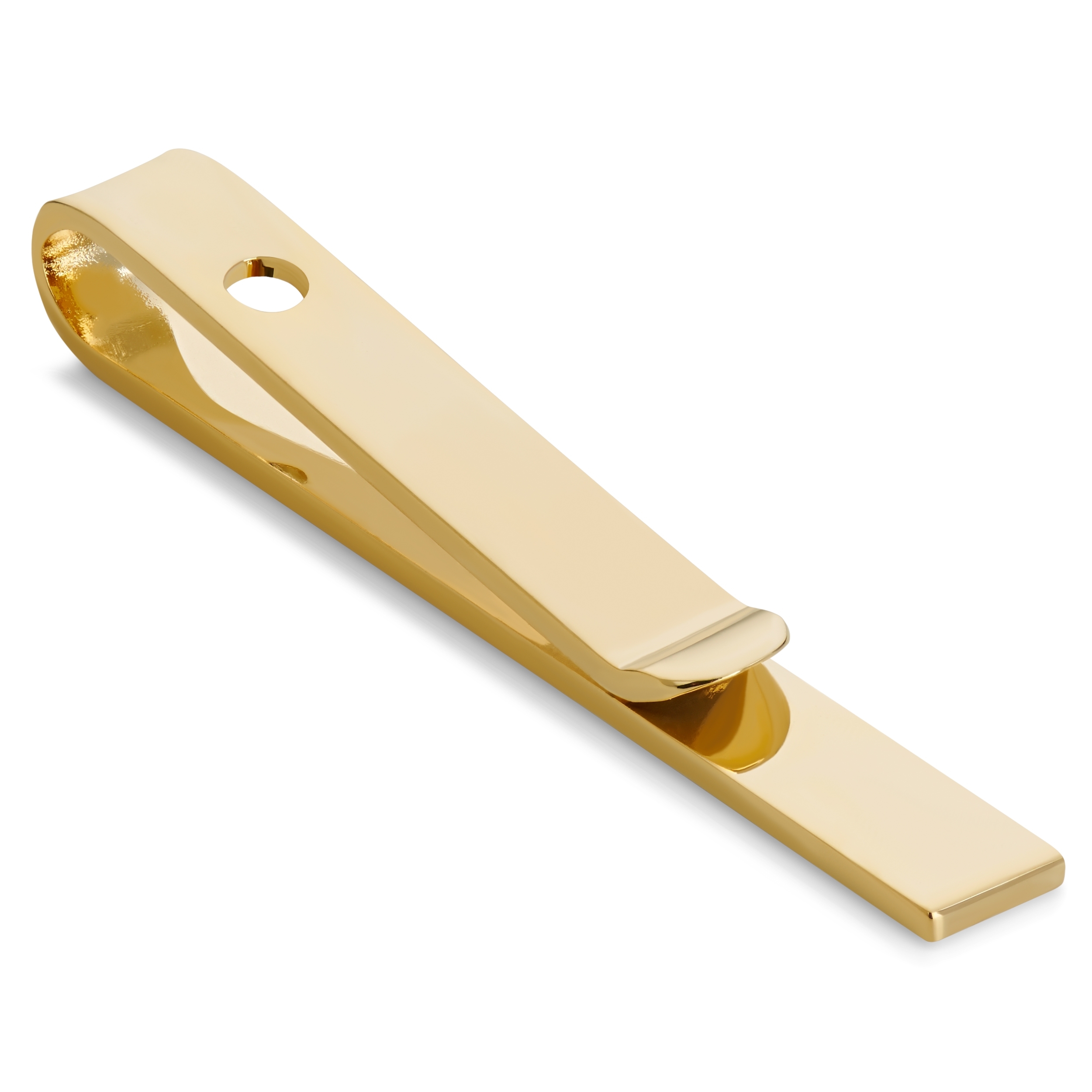 Matt goldfarbene 5.5 cm Krawattenklammer - 2