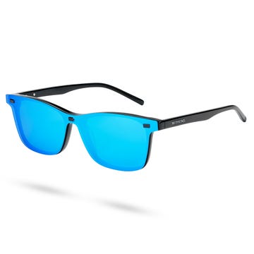 Black & Blue Magnetic Clip-On Sunglasses