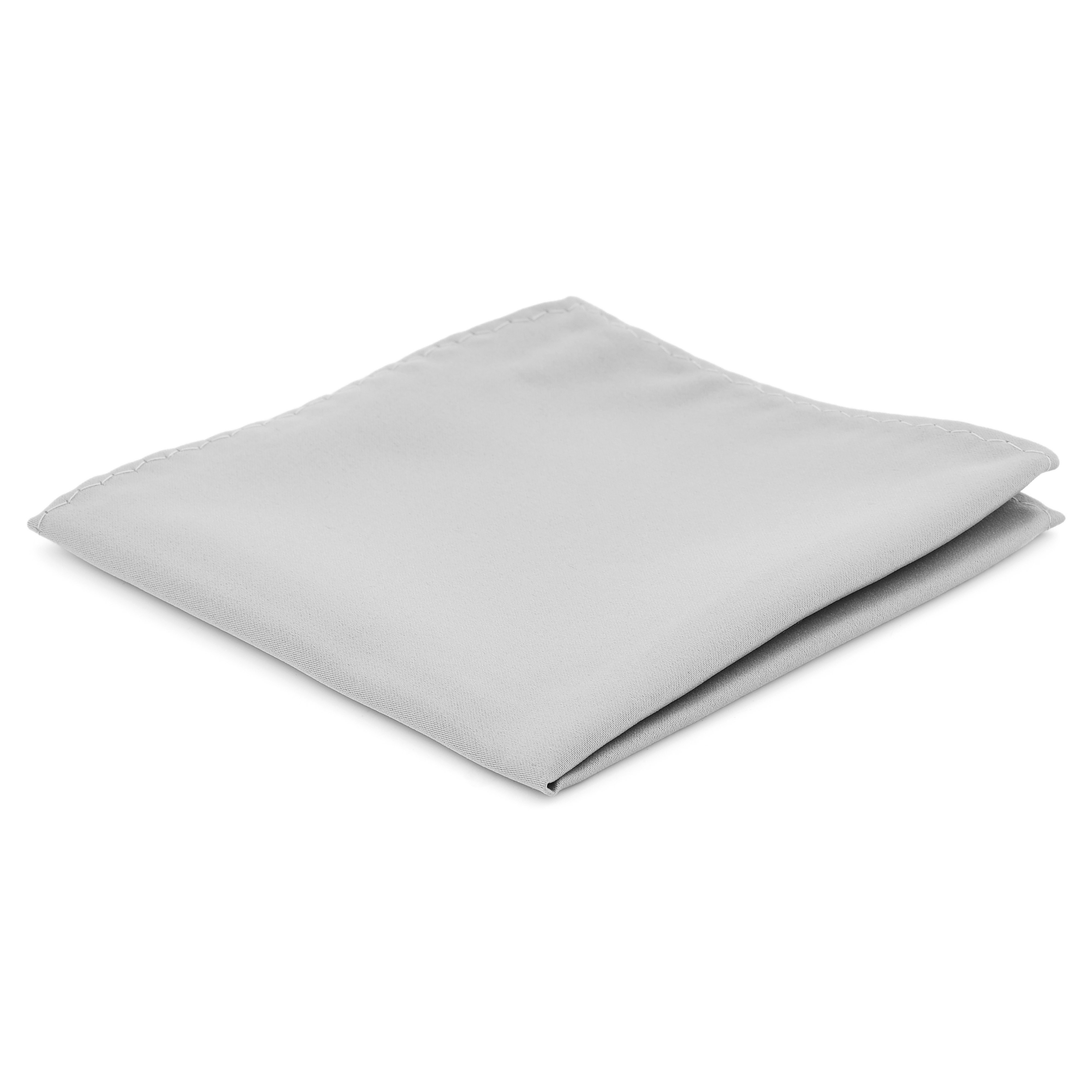 Hellgraues Schlichtes Einstecktuch - 1