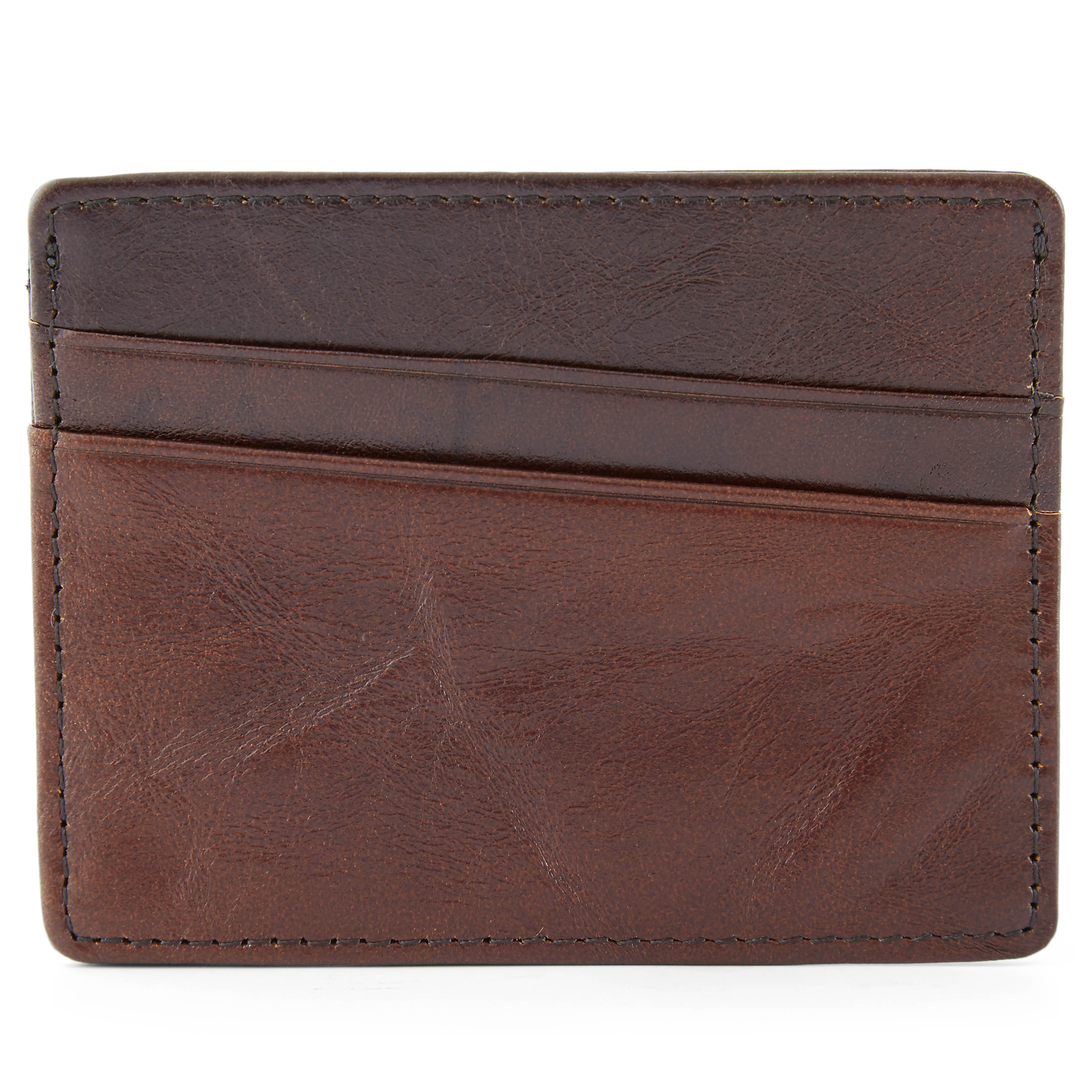 Flerfarget Brun Kortholder av Skinn - 4