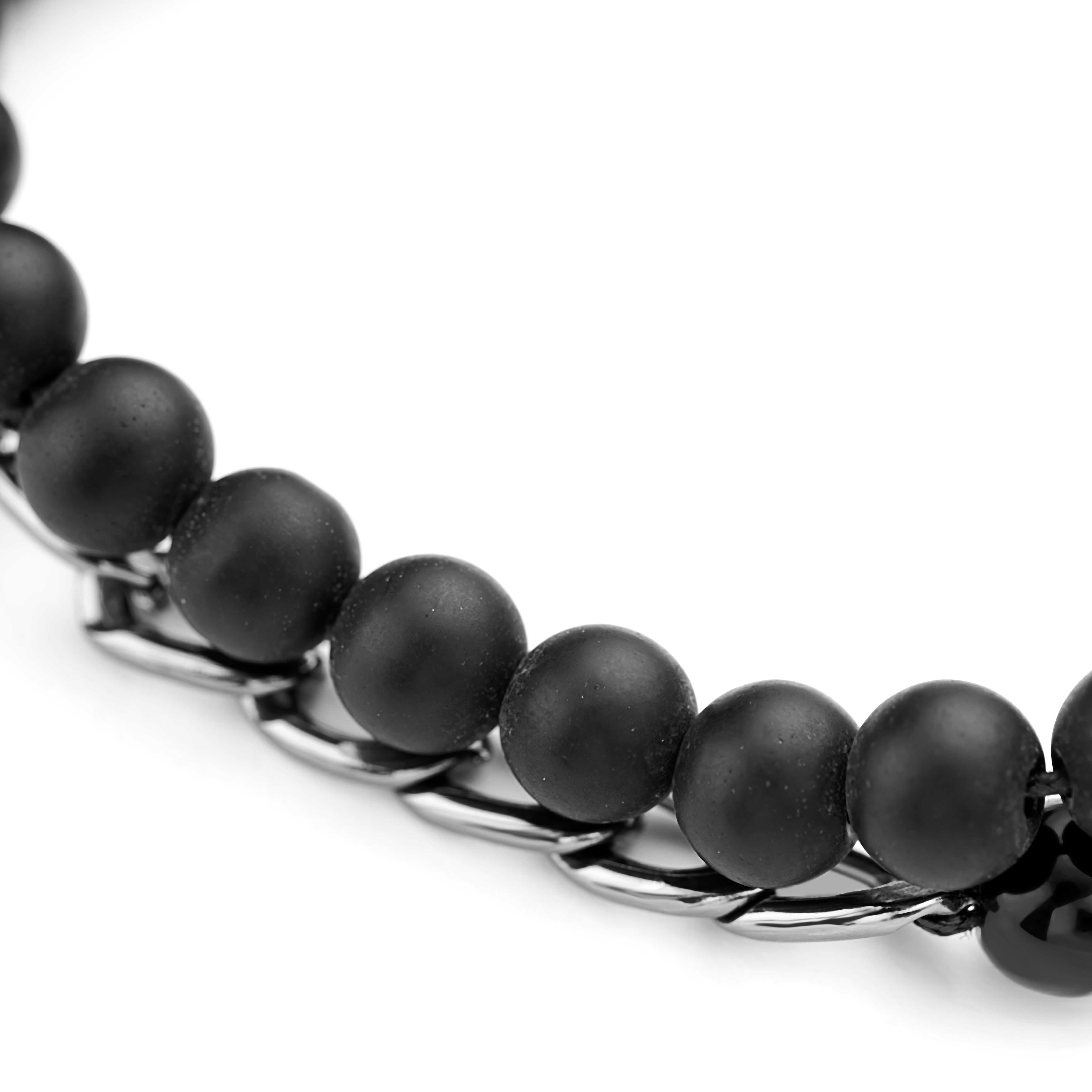 Armbandspaket med Kedjedetaljer, Svart Onyx och Hematitpärlor - 2