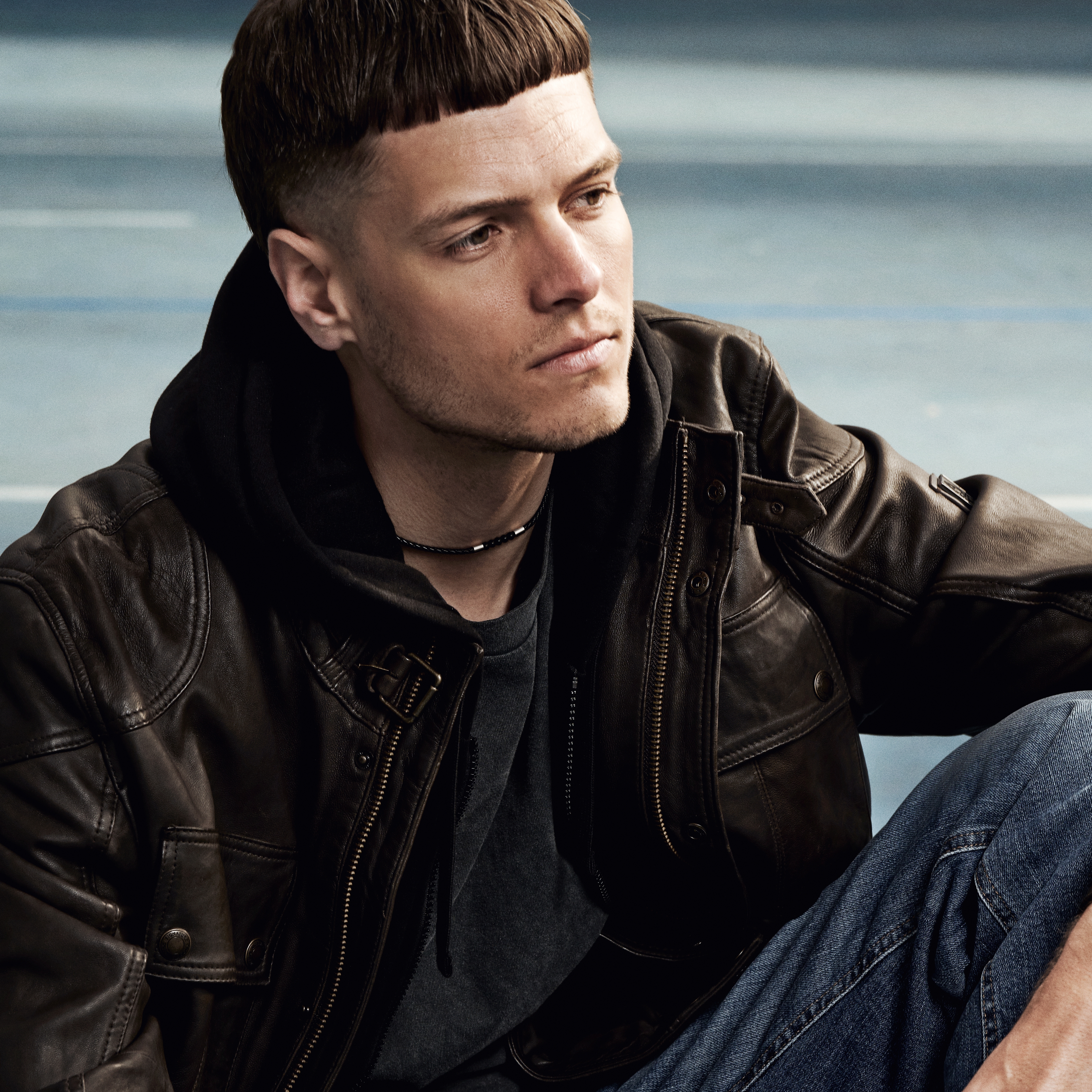 Tenvis | 3 mm Silver-tone Onyx Leather Necklace - 4