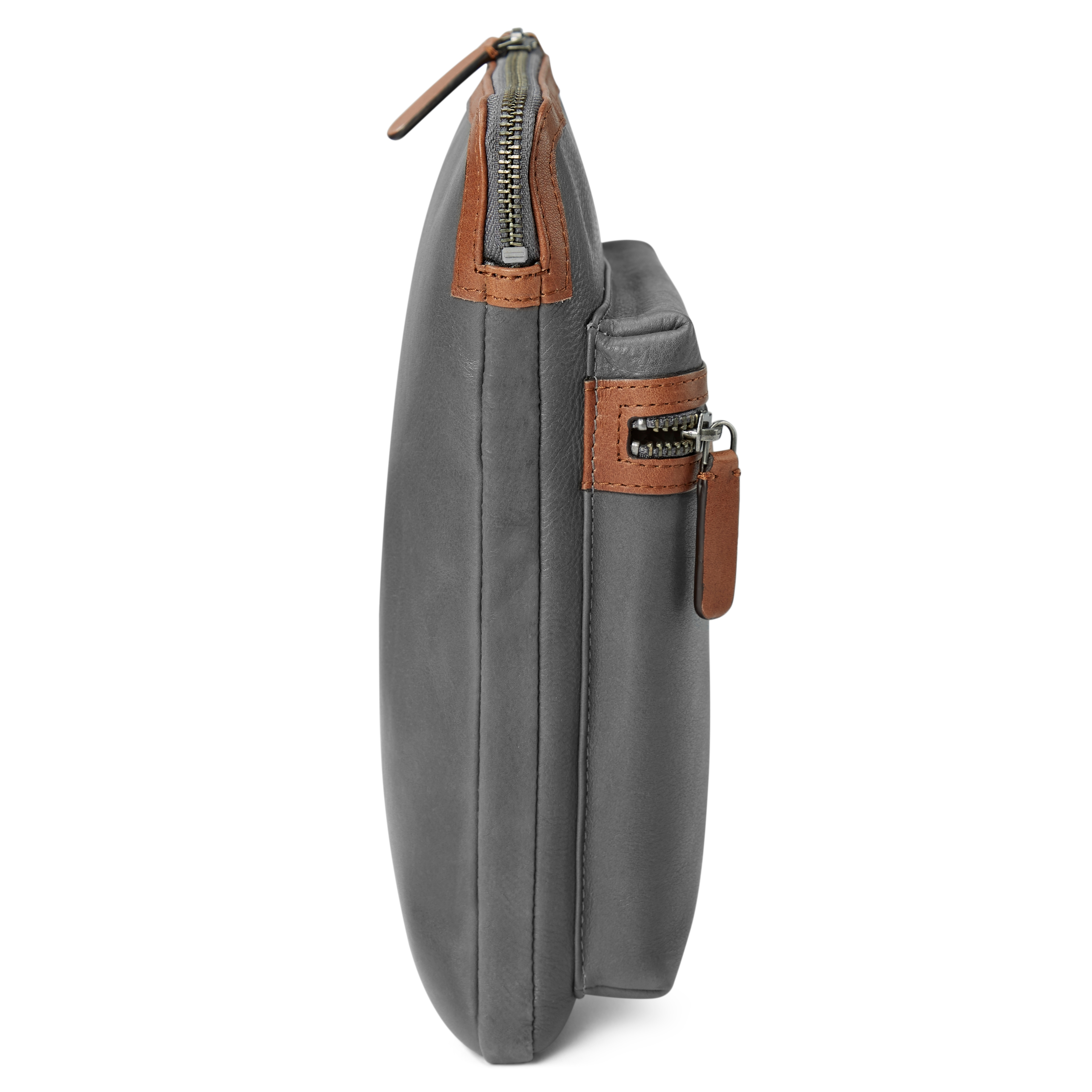 Liam Grey & Tan Leather Tablet Case  - 4