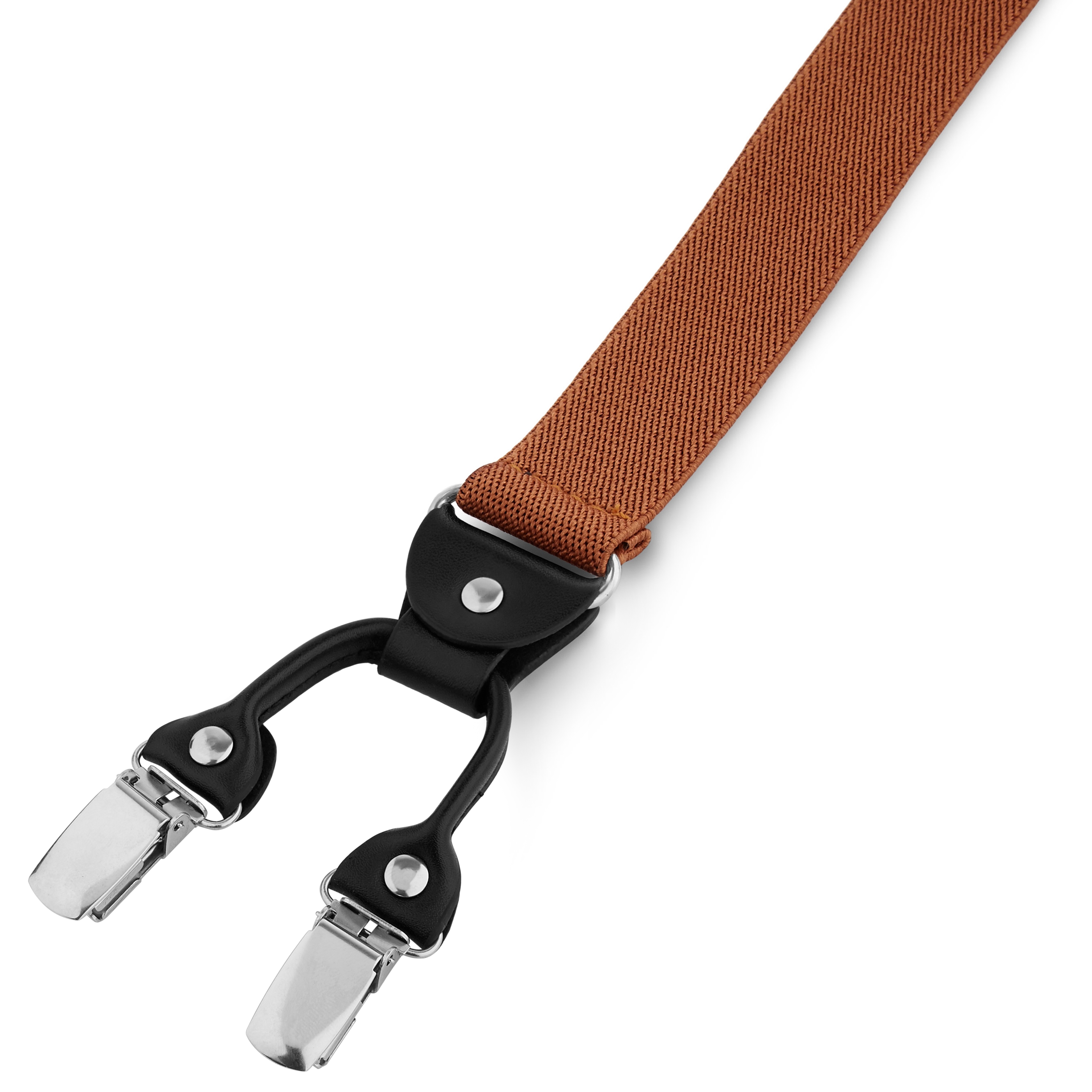 Bretele înguste maro cu clips - 2