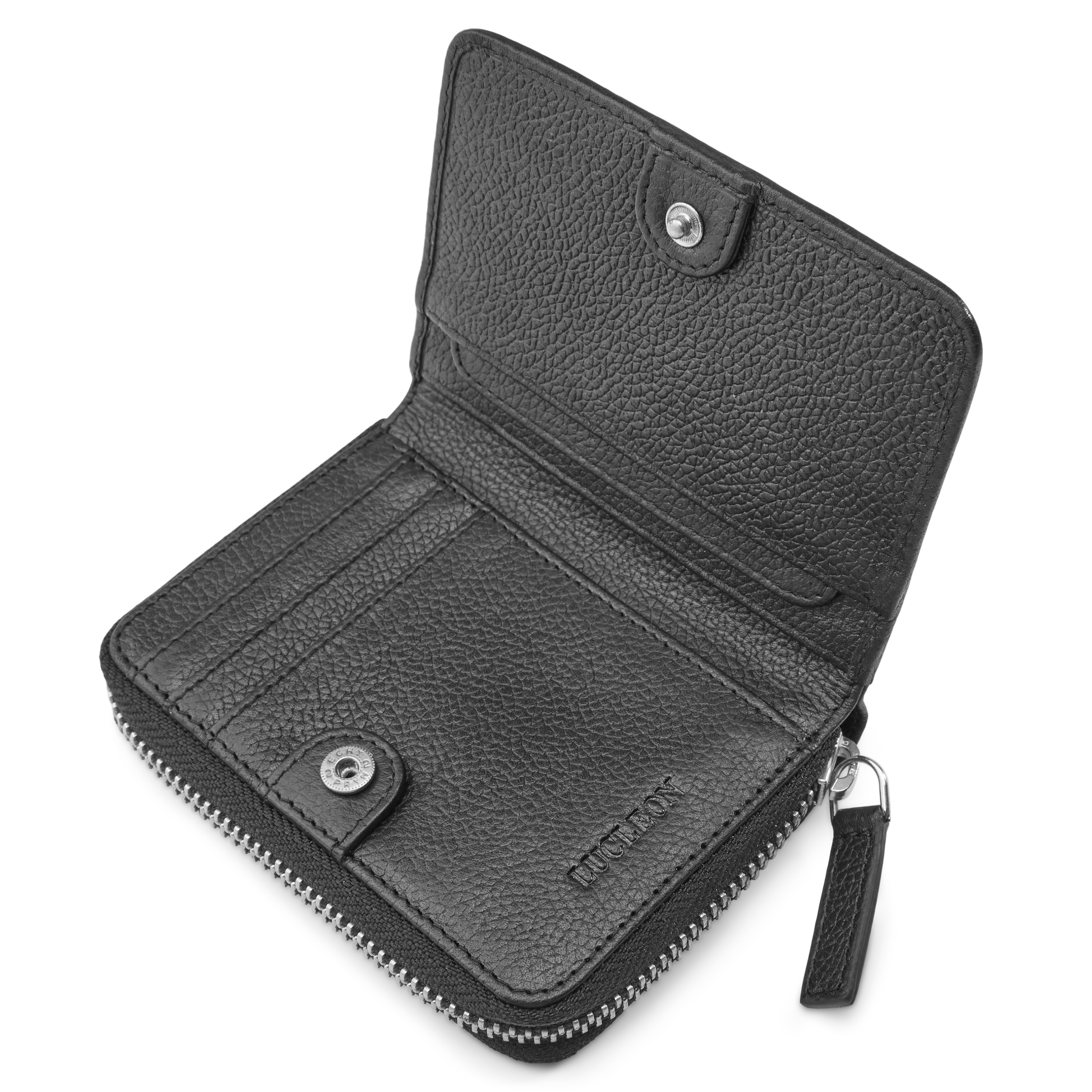 Cartera de cuero negro con bloqueo RFID Laris - 2